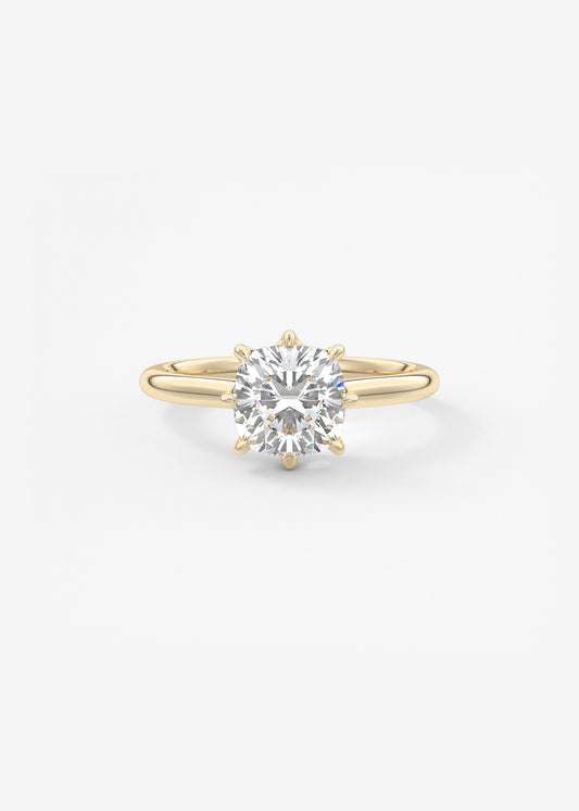 Oval Solitaire With Raised Basket Gallery Lab Grown Diamond Engagement Ring