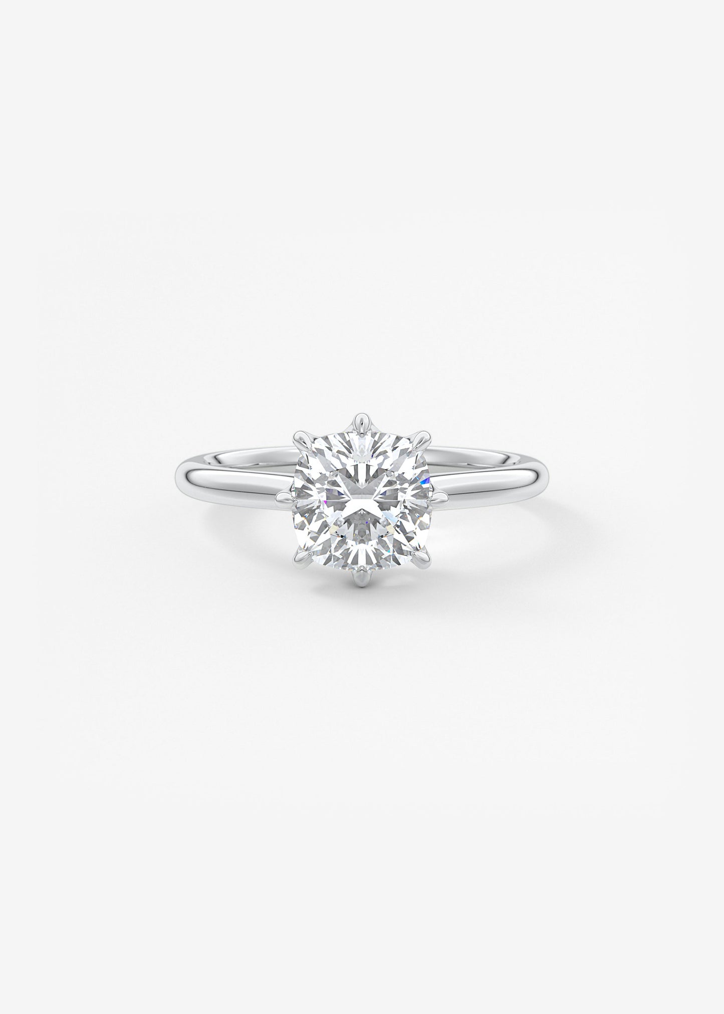 Oval Solitaire With Raised Basket Gallery Lab Grown Diamond Engagement Ring