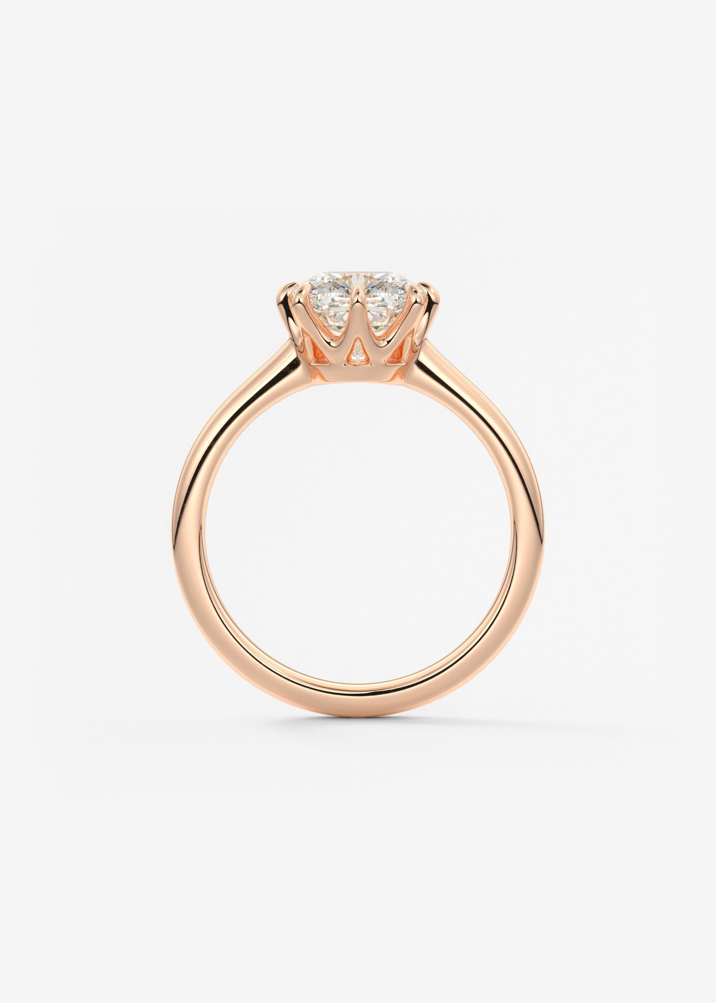 Oval Solitaire With Raised Basket Gallery Lab Grown Diamond Engagement Ring