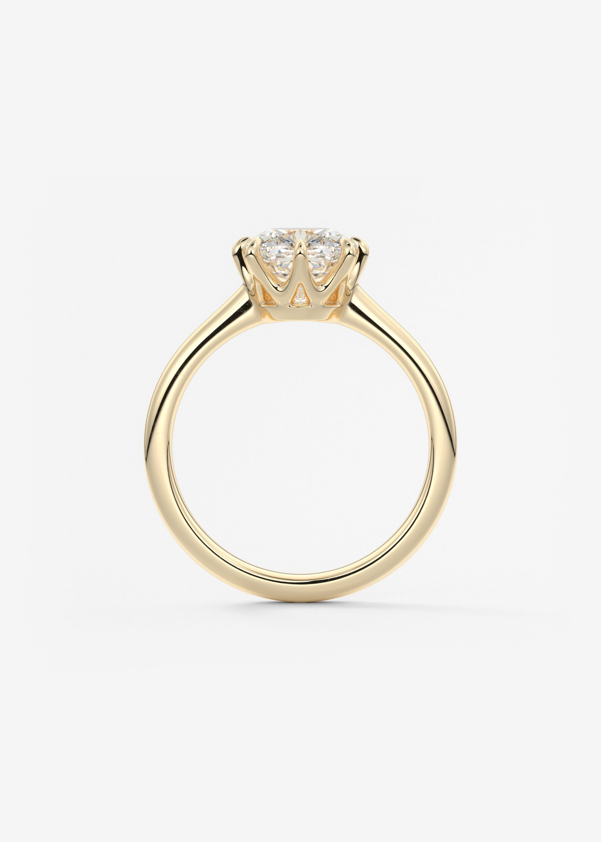 Oval Solitaire With Raised Basket Gallery Lab Grown Diamond Engagement Ring