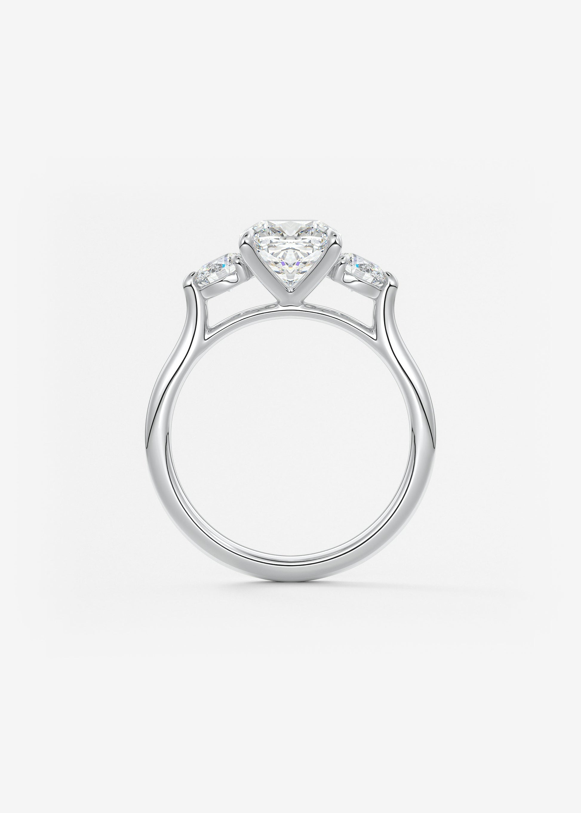 Oval Solitaire With Raised Basket Gallery Lab Grown Diamond Engagement Ring