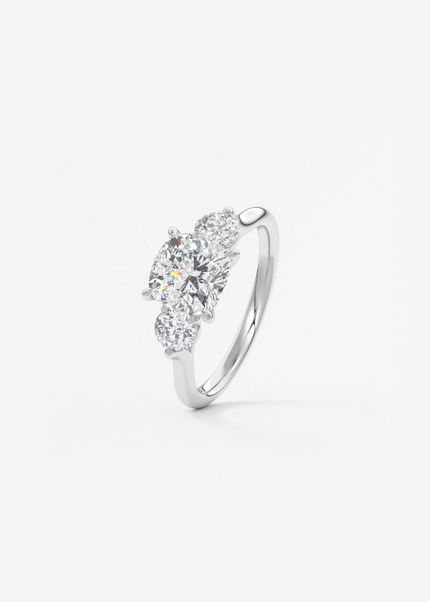 Oval Solitaire With Raised Basket Gallery Lab Grown Diamond Engagement Ring