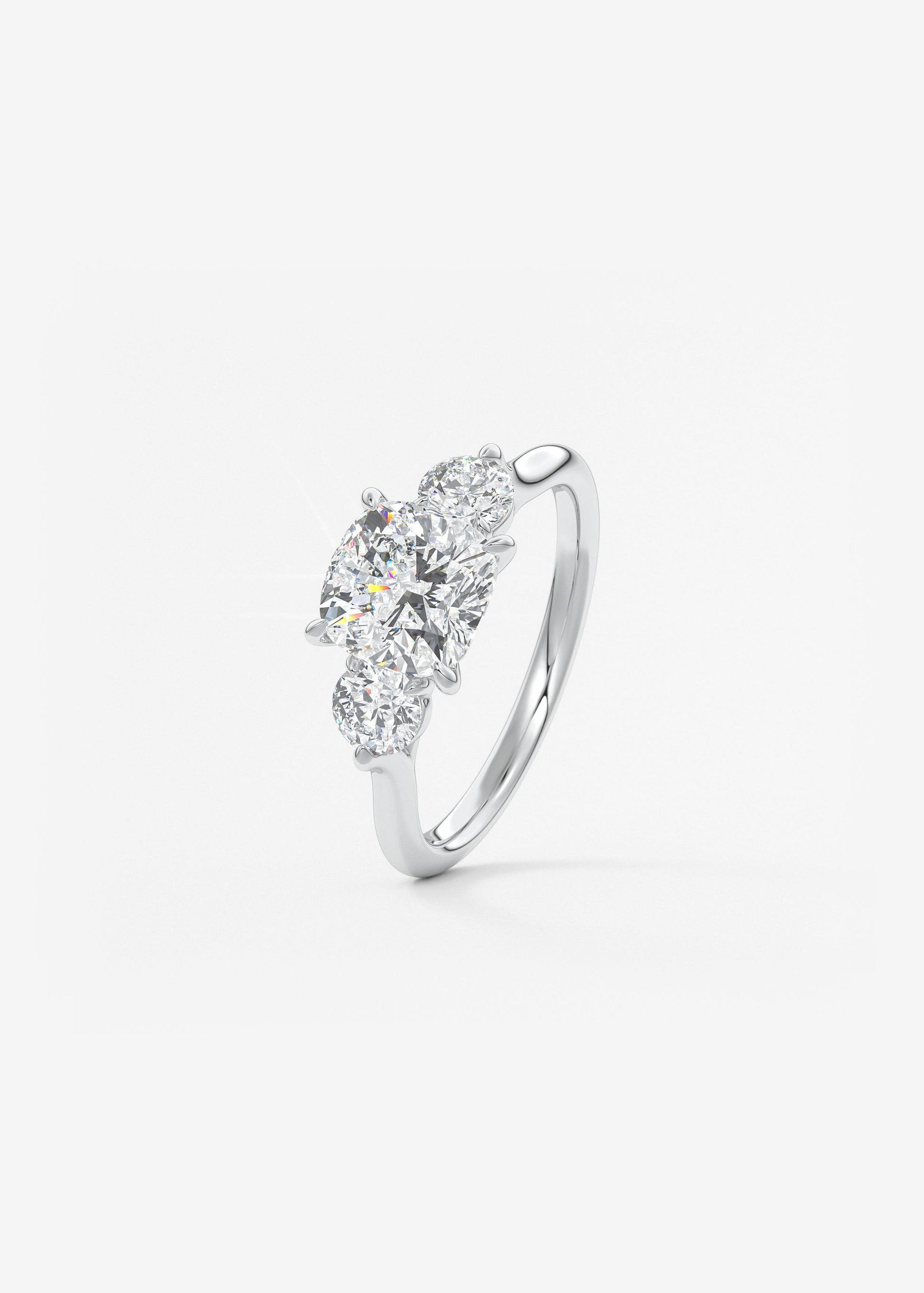 Oval Solitaire With Raised Basket Gallery Lab Grown Diamond Engagement Ring