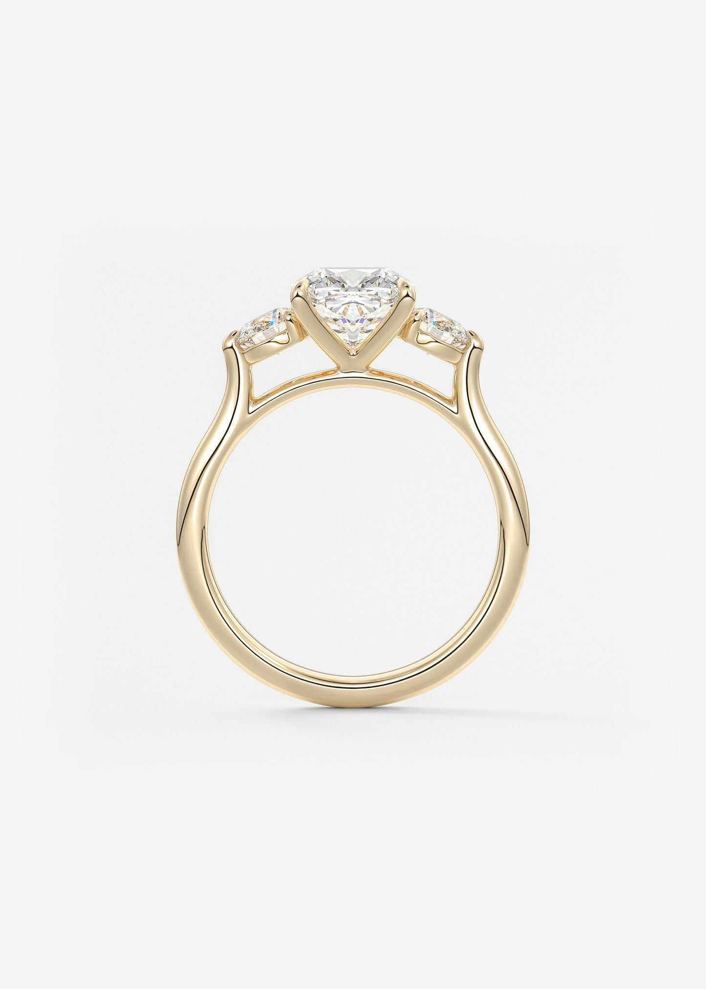 Oval Solitaire With Raised Basket Gallery Lab Grown Diamond Engagement Ring