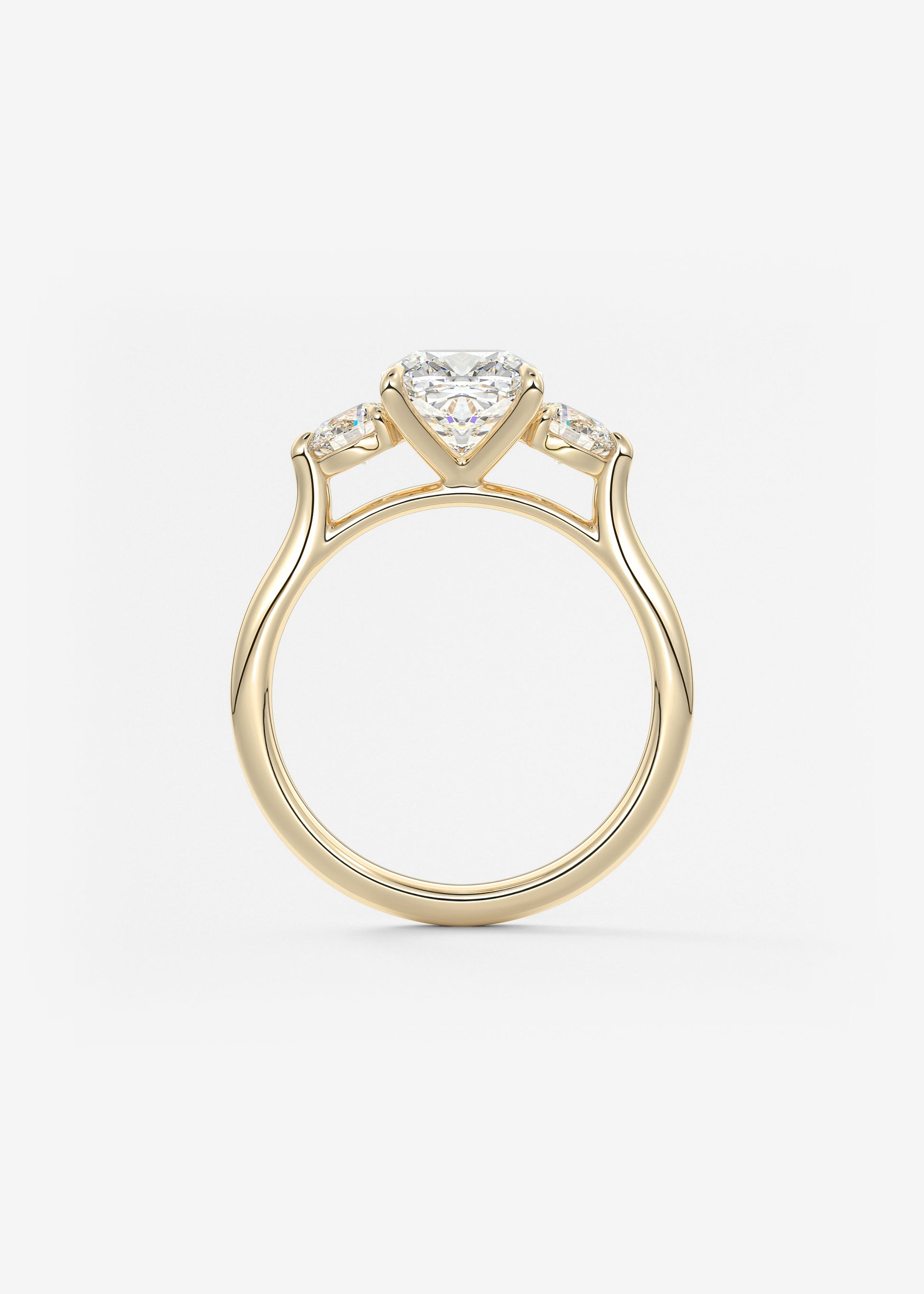 Oval Solitaire With Raised Basket Gallery Lab Grown Diamond Engagement Ring