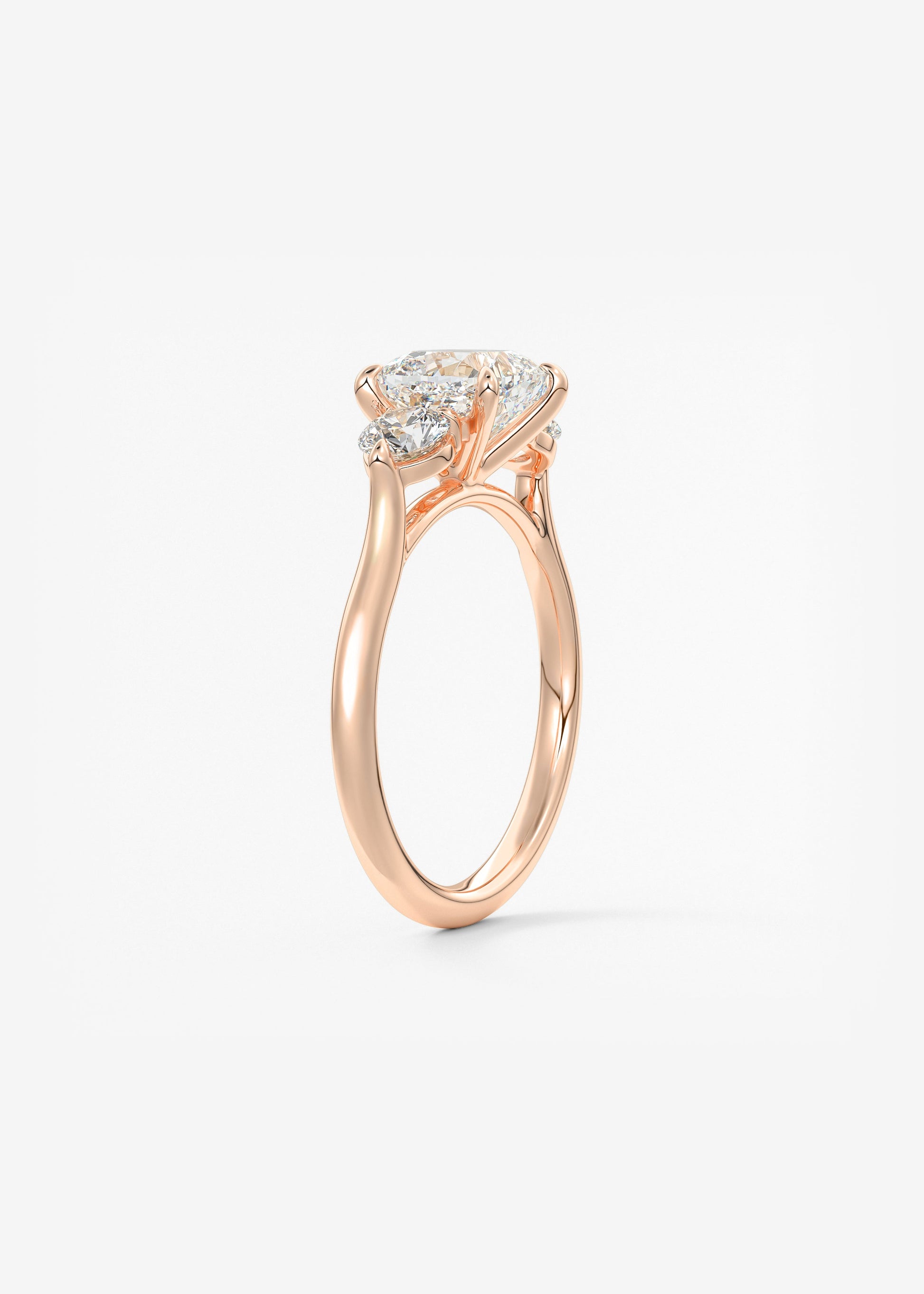 Oval Solitaire With Raised Basket Gallery Lab Grown Diamond Engagement Ring