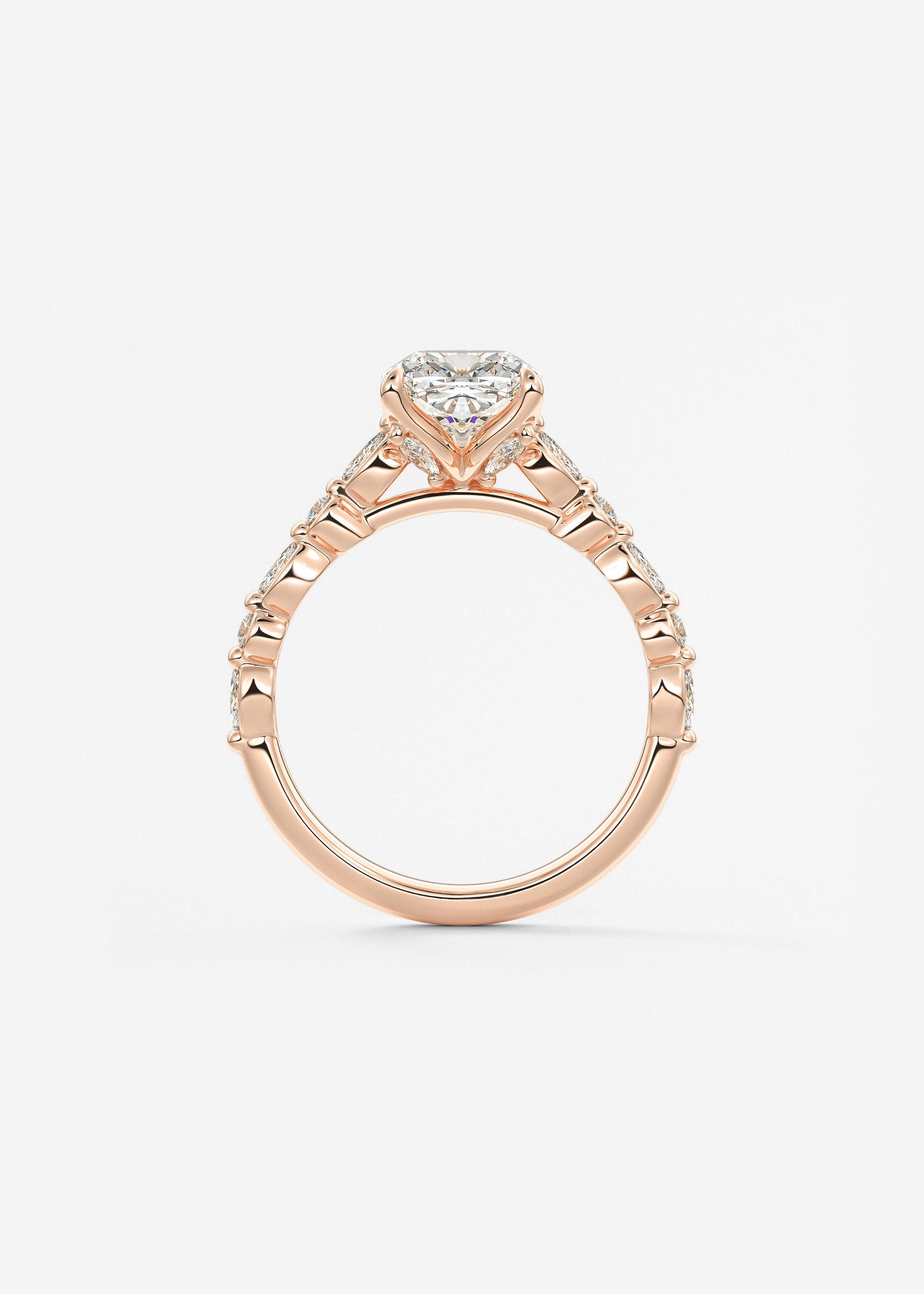Oval Solitaire With Raised Basket Gallery Lab Grown Diamond Engagement Ring