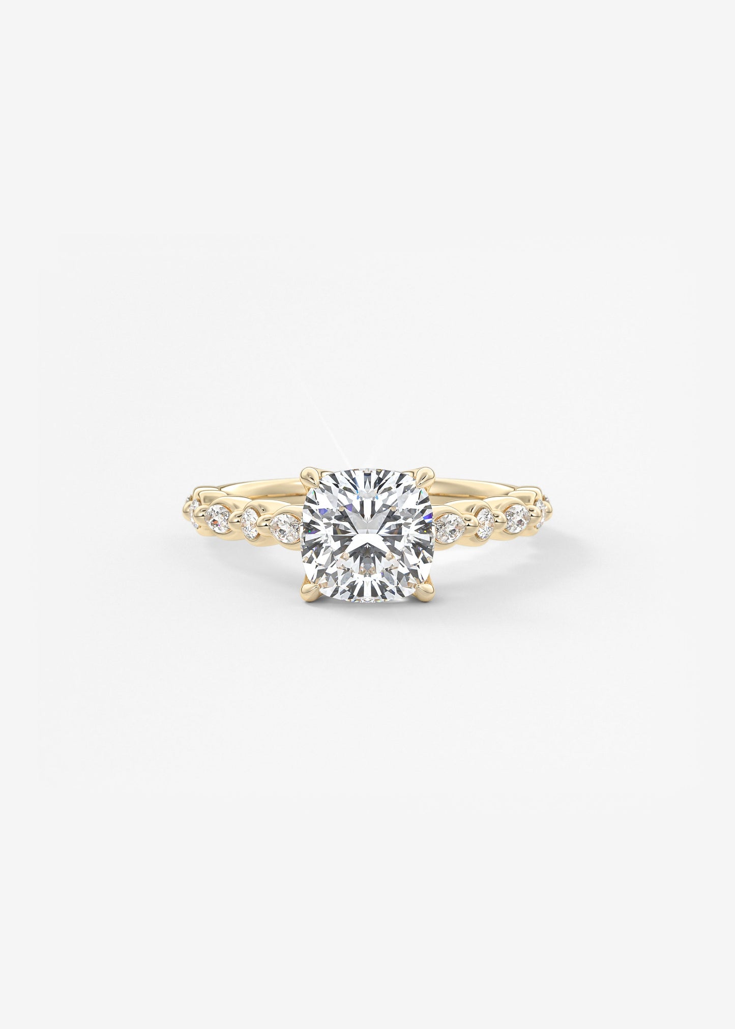 Oval Solitaire With Raised Basket Gallery Lab Grown Diamond Engagement Ring