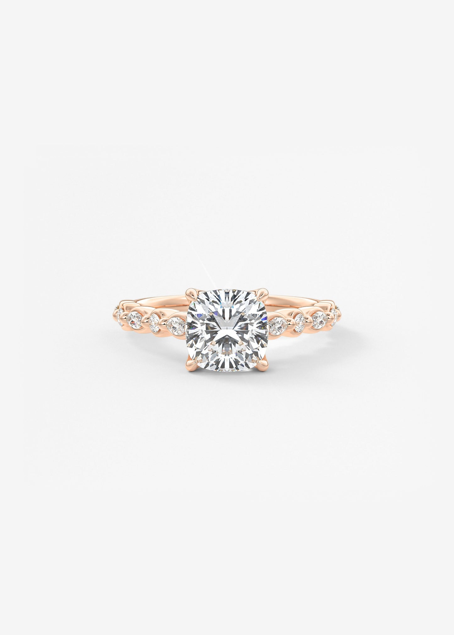 Oval Solitaire With Raised Basket Gallery Lab Grown Diamond Engagement Ring