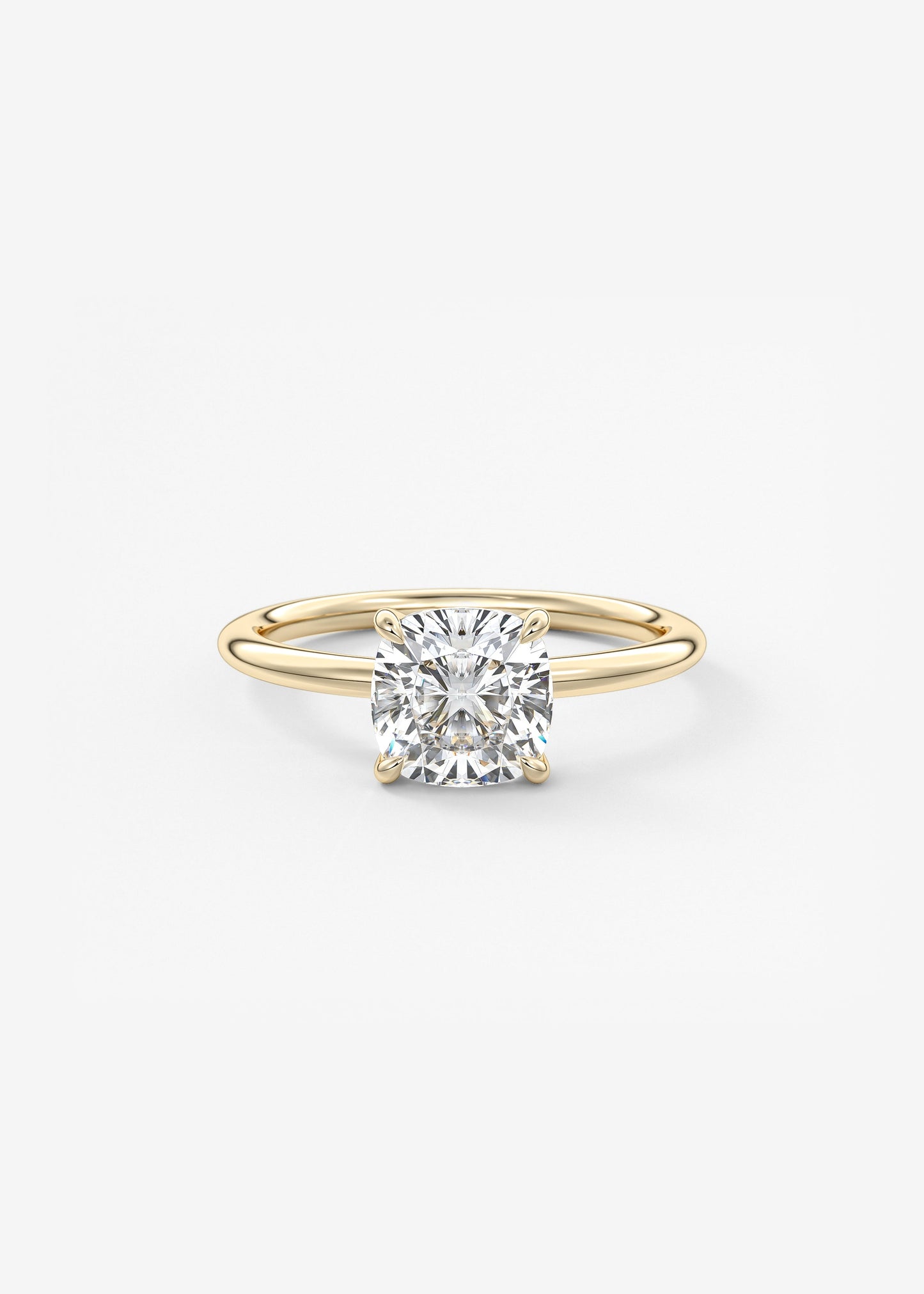 Oval Solitaire With Raised Basket Gallery Lab Grown Diamond Engagement Ring