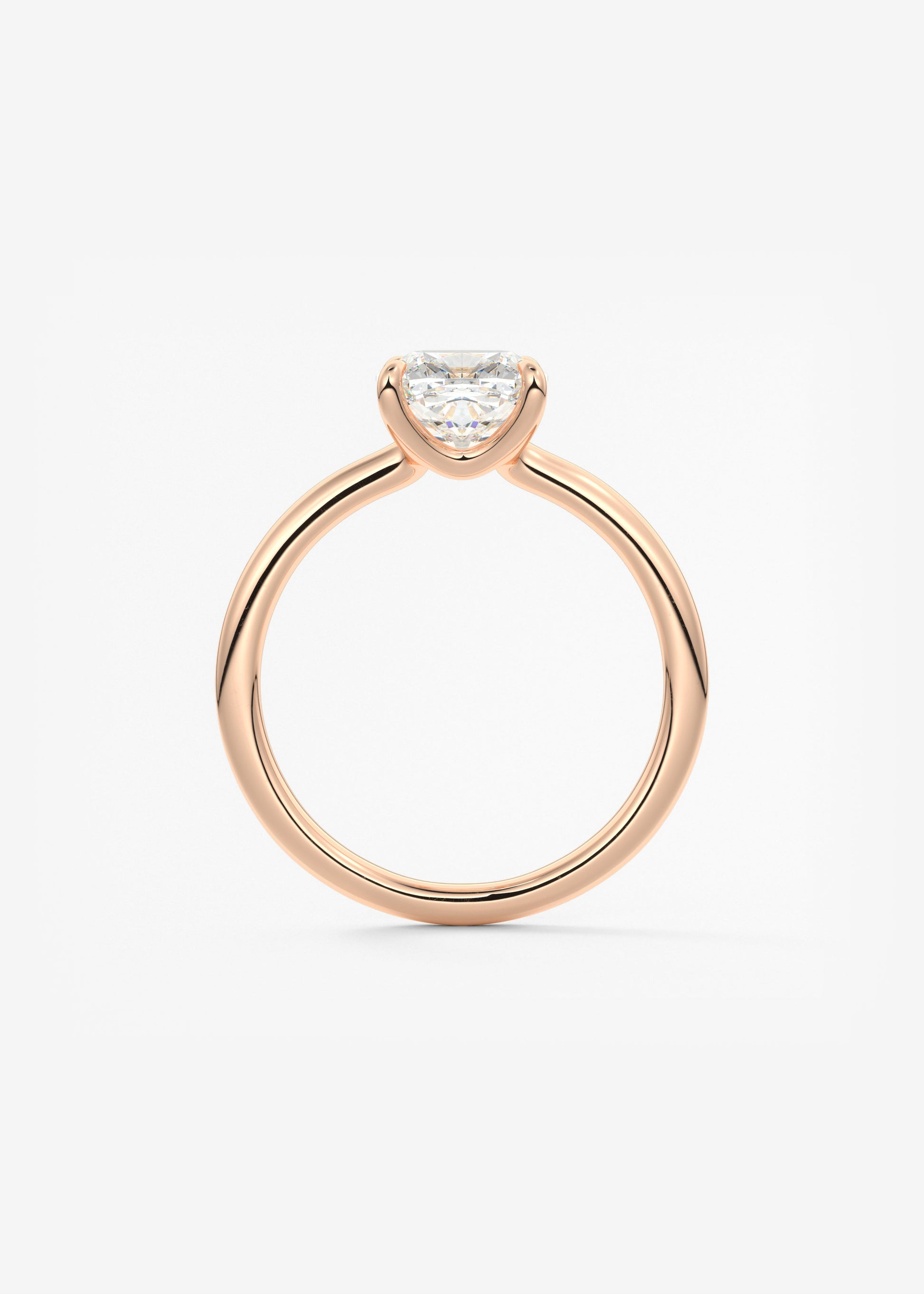 Oval Solitaire With Raised Basket Gallery Lab Grown Diamond Engagement Ring