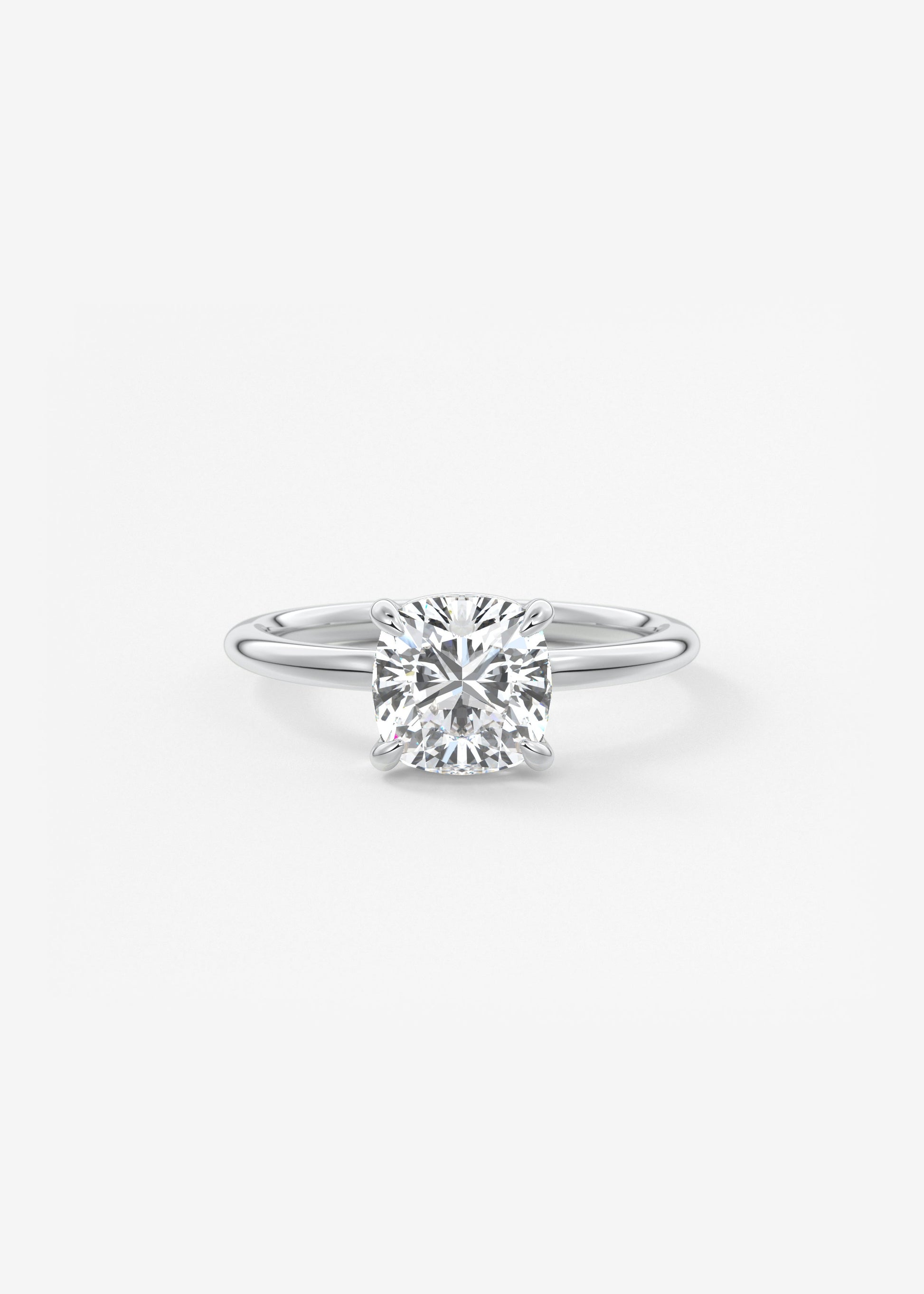 Oval Solitaire With Raised Basket Gallery Lab Grown Diamond Engagement Ring