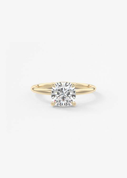 Oval Solitaire With Raised Basket Gallery Lab Grown Diamond Engagement Ring