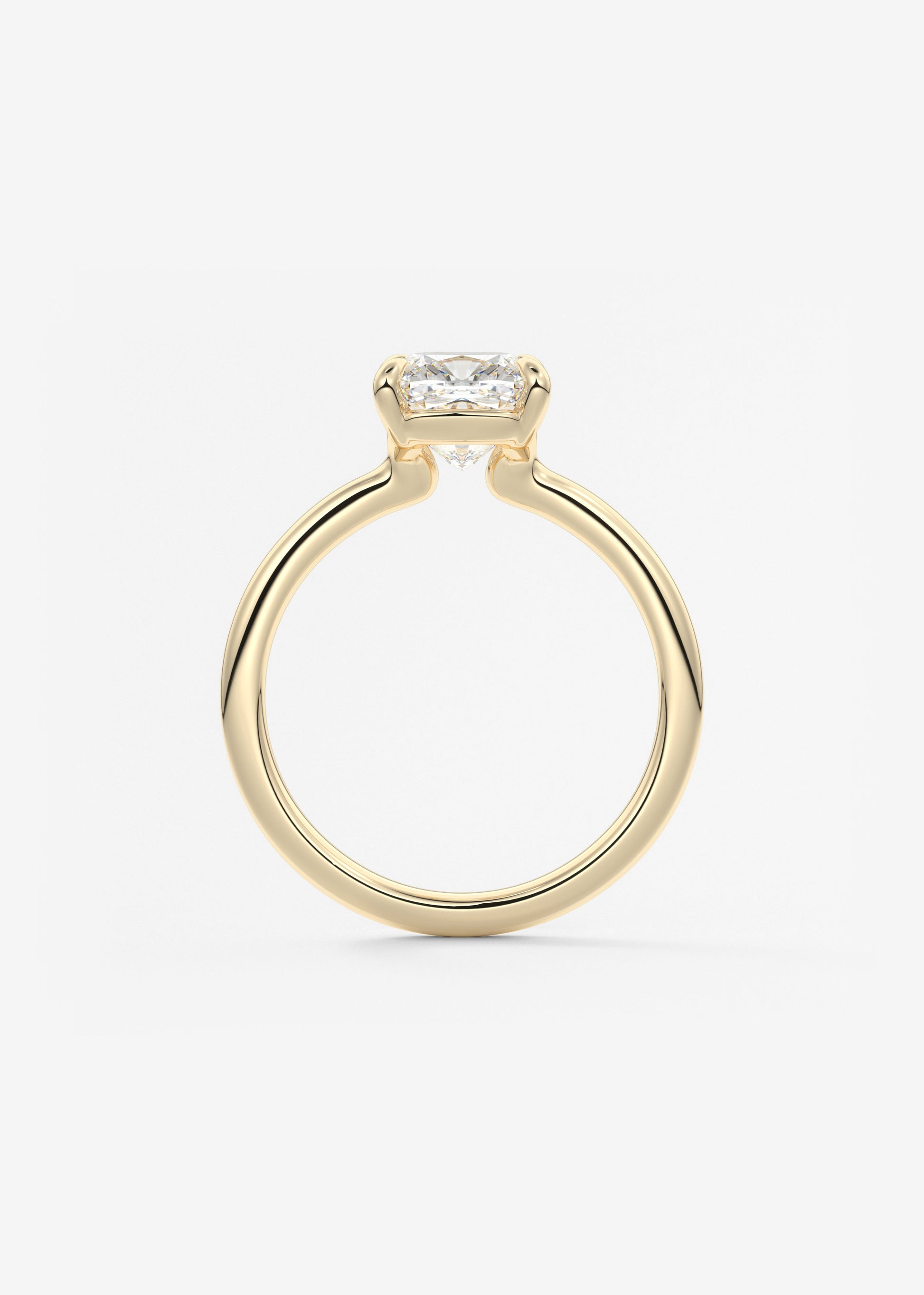 Oval Solitaire With Raised Basket Gallery Lab Grown Diamond Engagement Ring