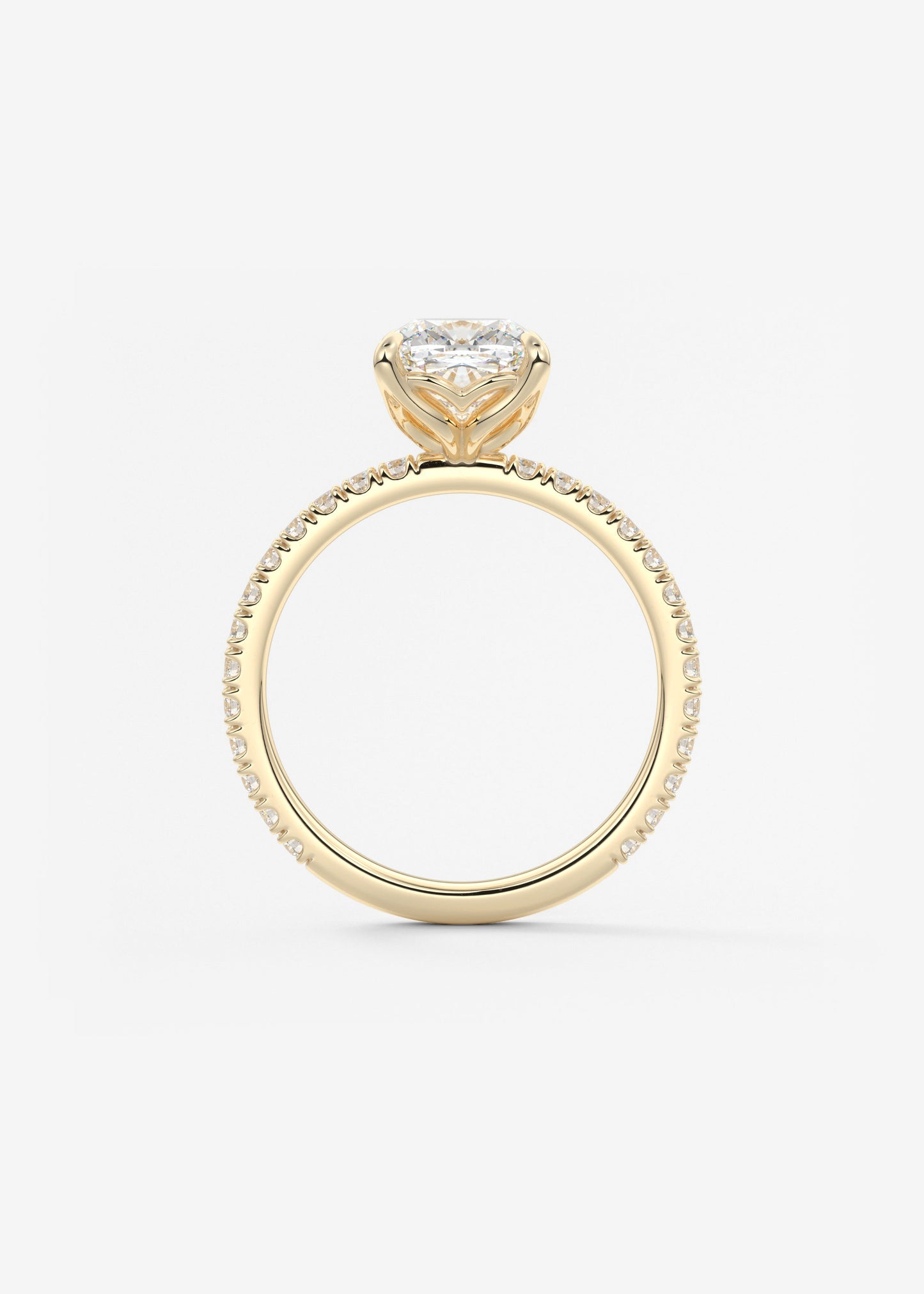 Oval Solitaire With Raised Basket Gallery Lab Grown Diamond Engagement Ring