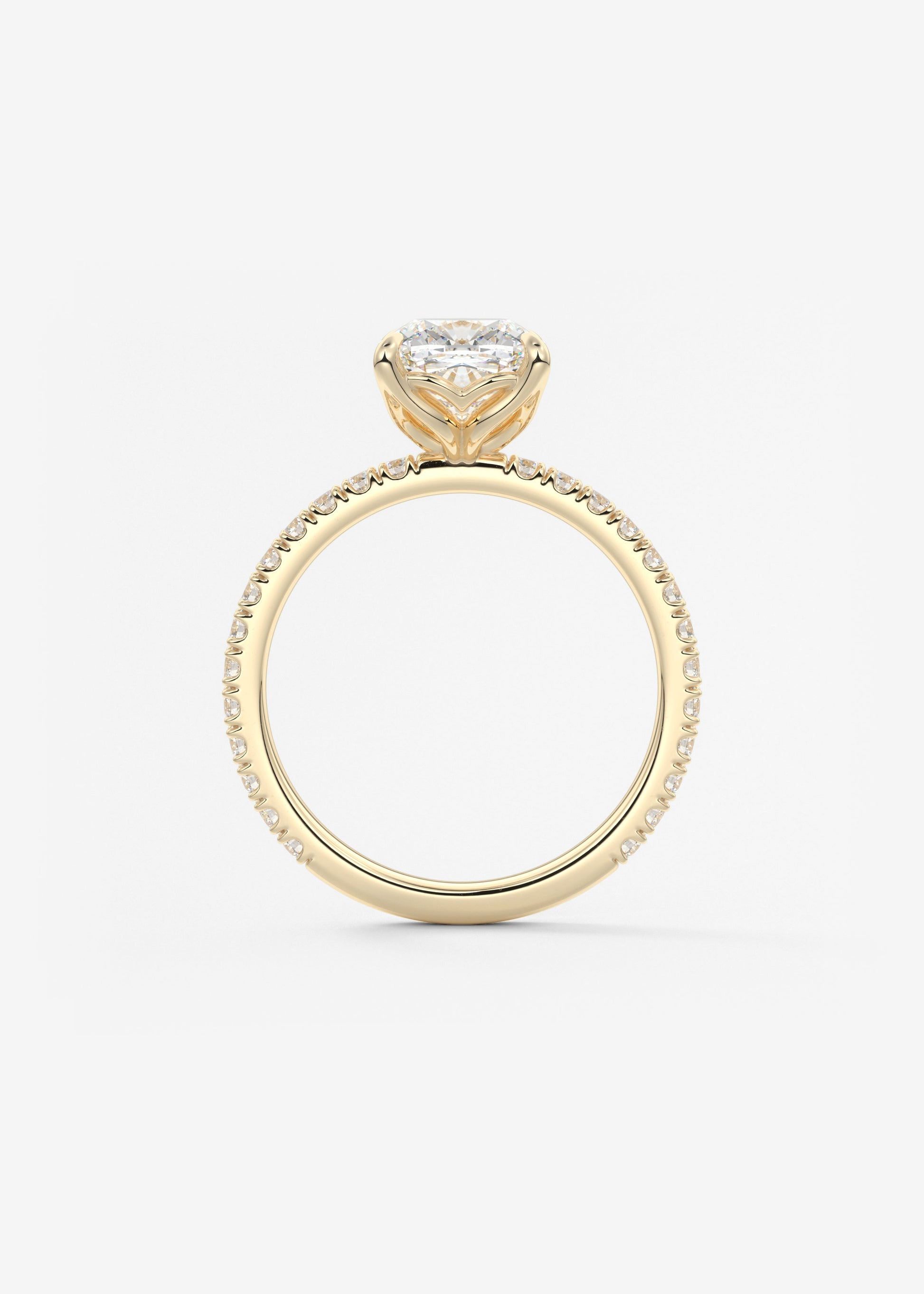 Oval Solitaire With Raised Basket Gallery Lab Grown Diamond Engagement Ring