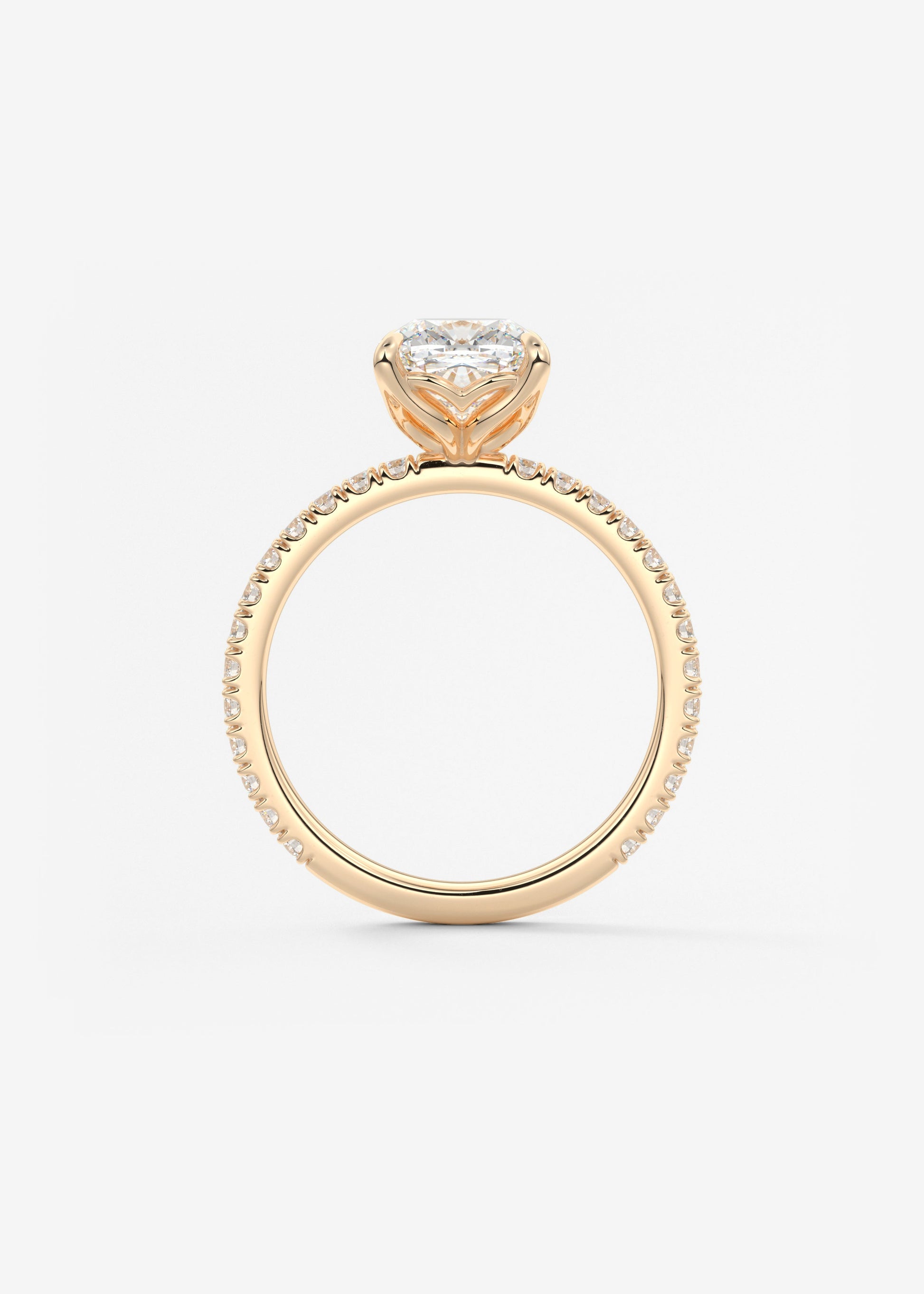 Oval Solitaire With Raised Basket Gallery Lab Grown Diamond Engagement Ring