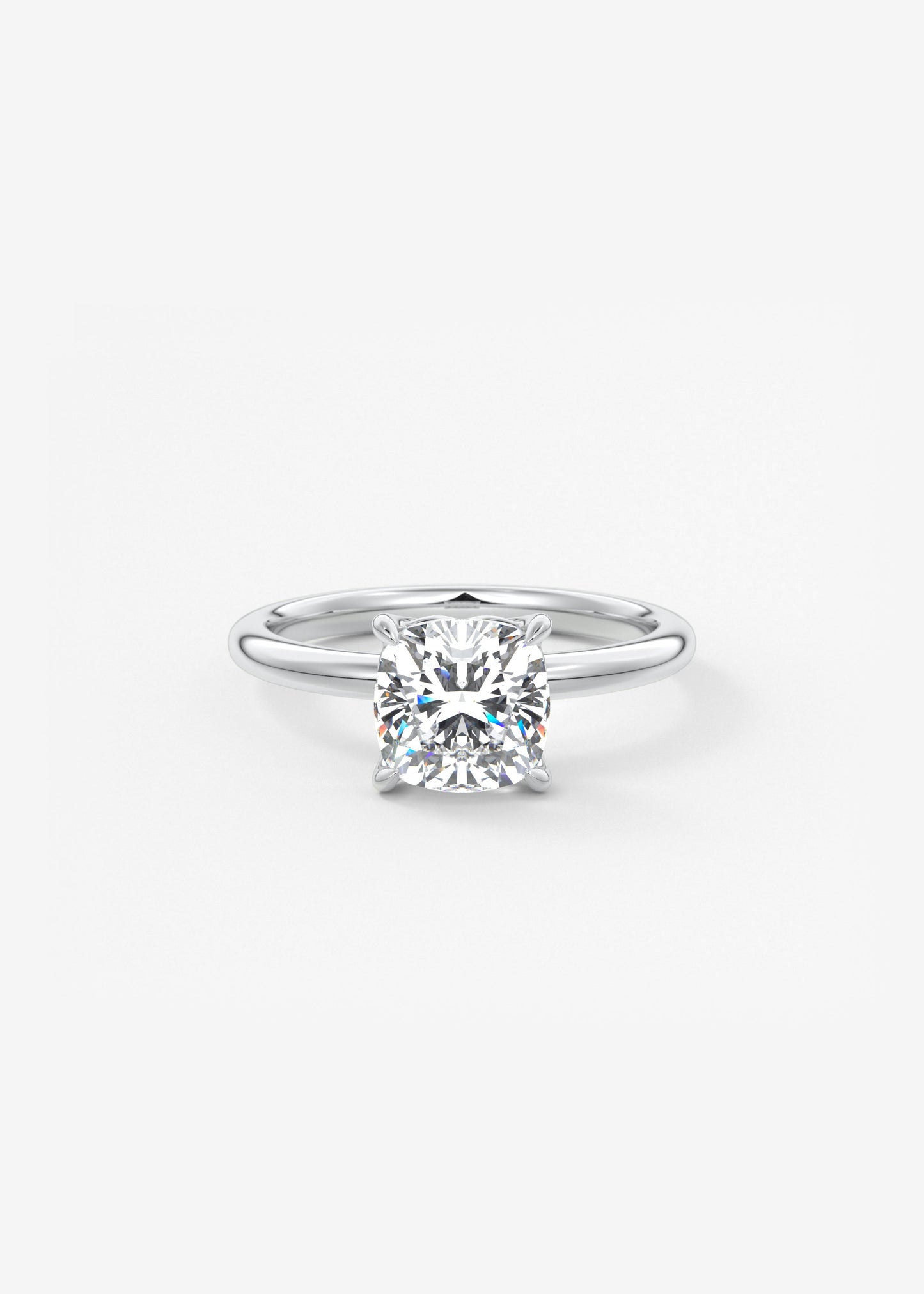 Oval Solitaire With Raised Basket Gallery Lab Grown Diamond Engagement Ring