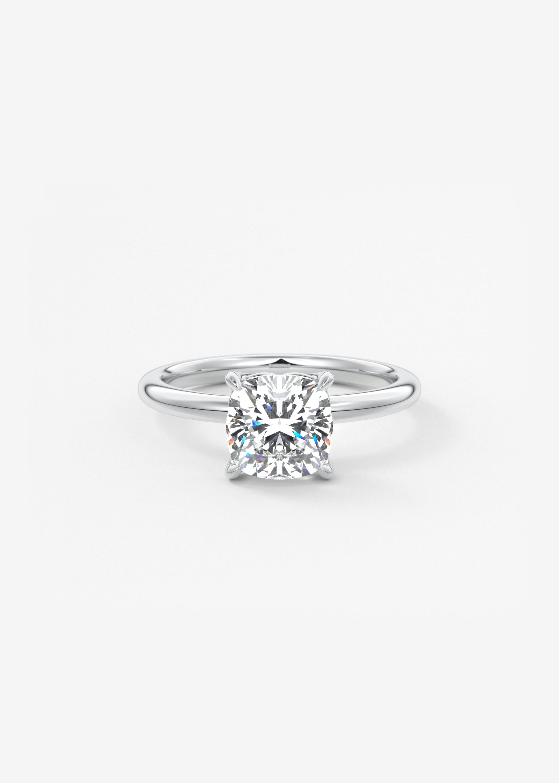 Oval Solitaire With Raised Basket Gallery Lab Grown Diamond Engagement Ring