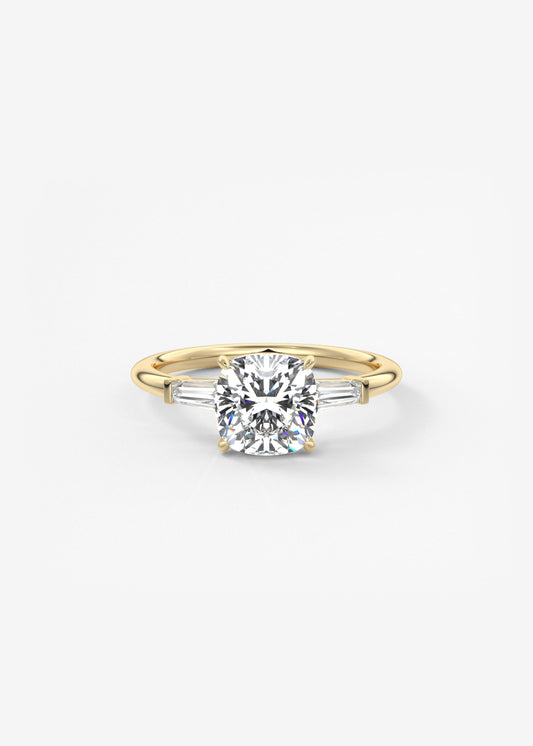 Oval Solitaire With Raised Basket Gallery Lab Grown Diamond Engagement Ring
