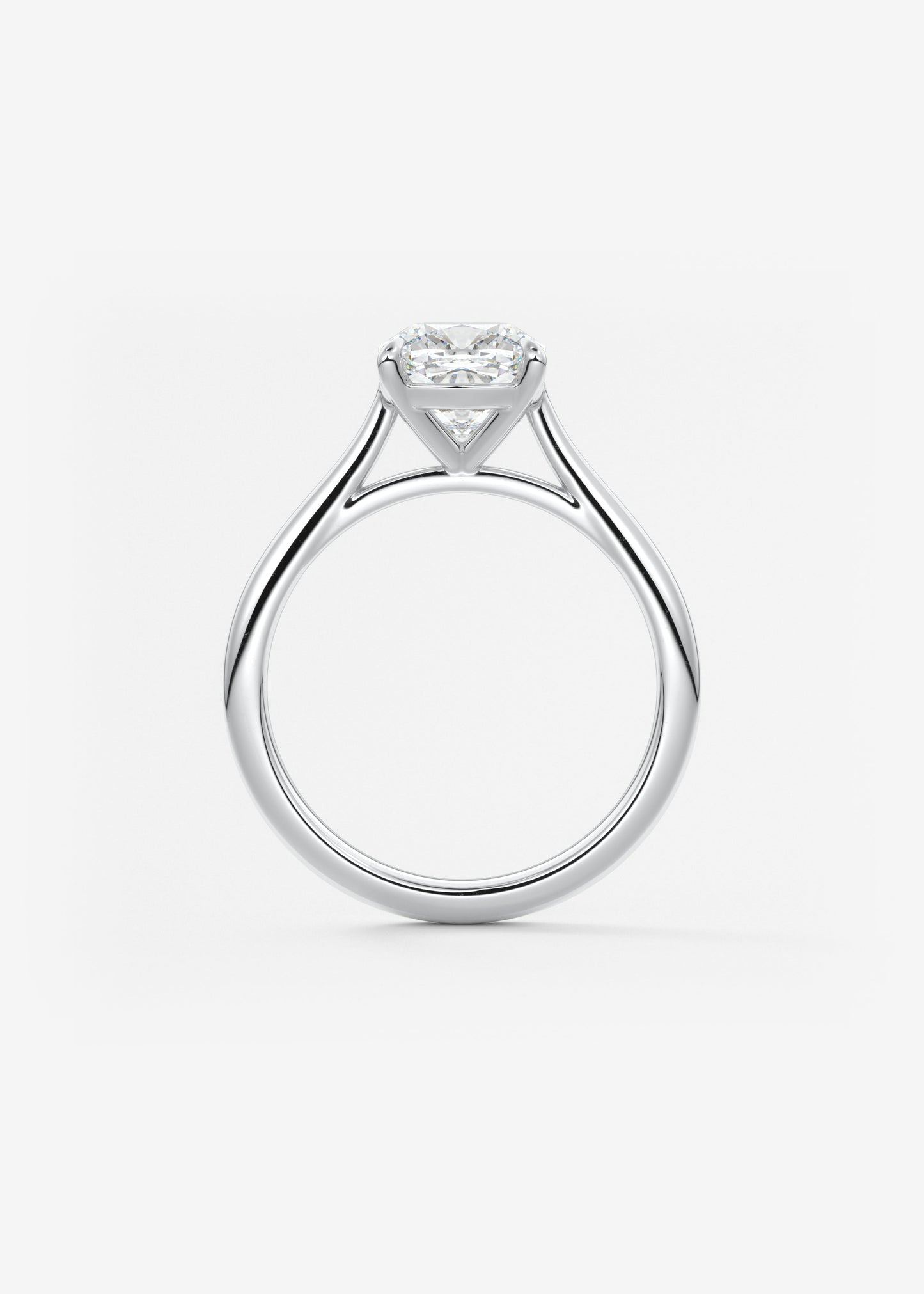 Oval Solitaire With Raised Basket Gallery Lab Grown Diamond Engagement Ring
