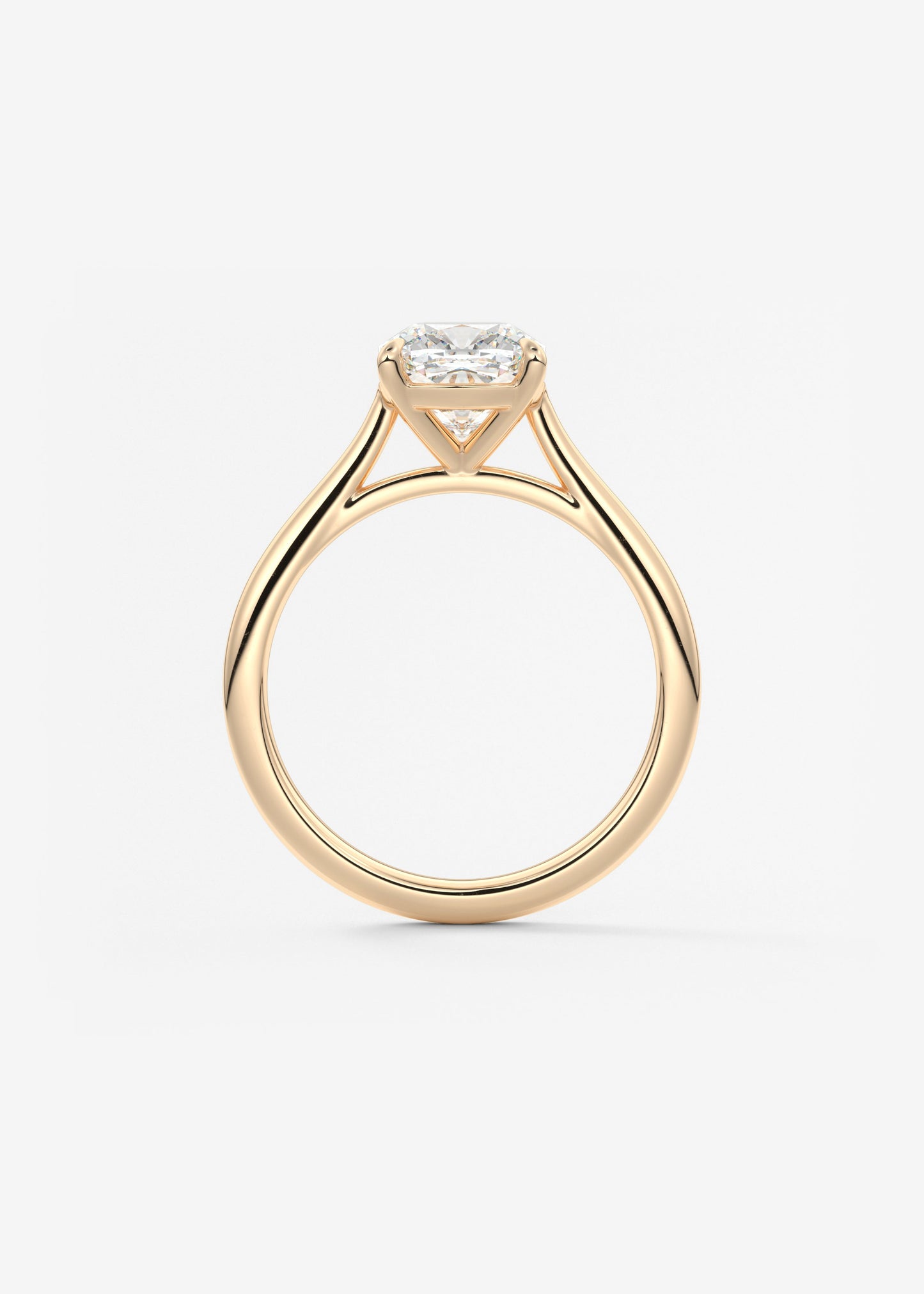 Oval Solitaire With Raised Basket Gallery Lab Grown Diamond Engagement Ring