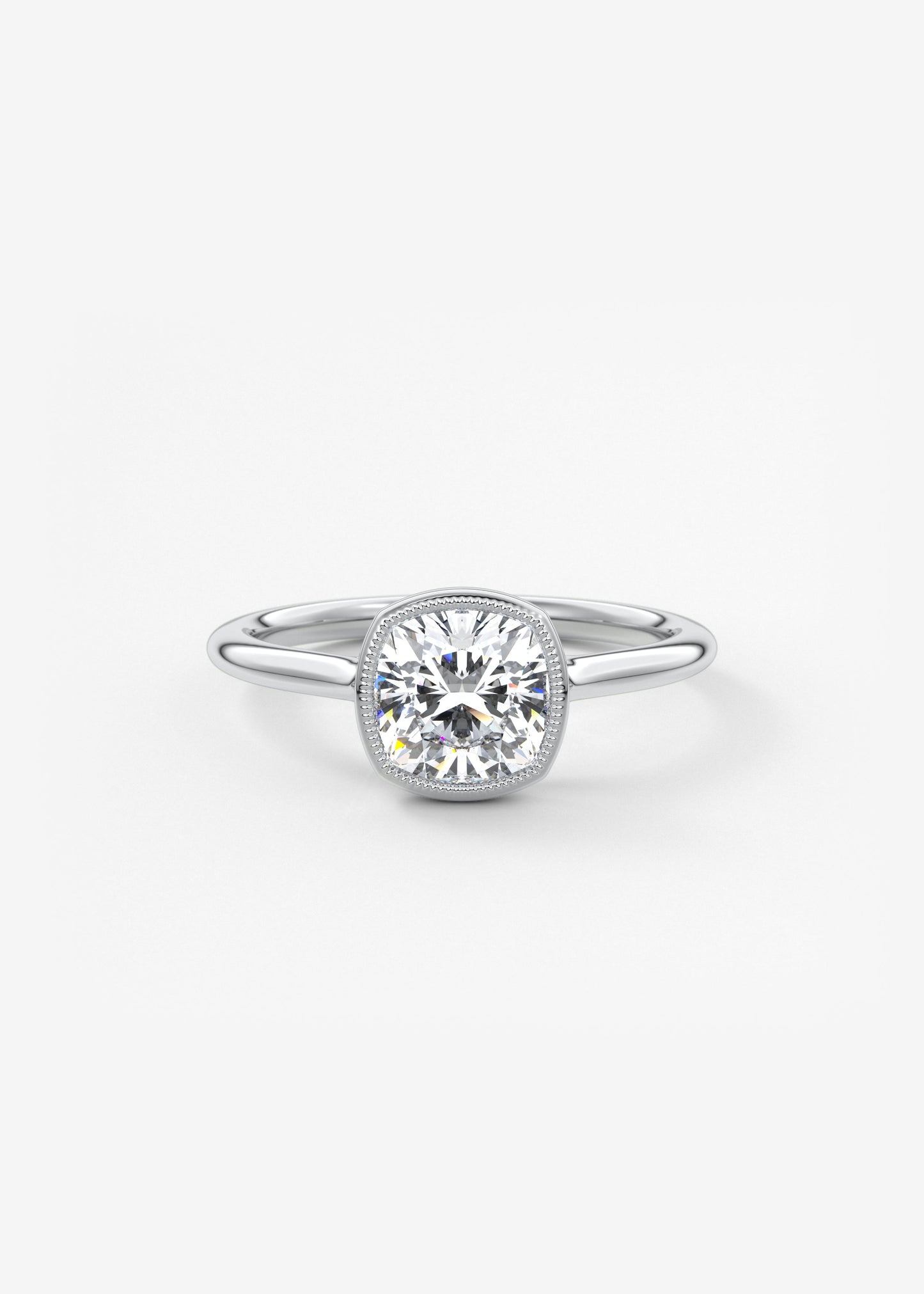 Oval Solitaire With Raised Basket Gallery Lab Grown Diamond Engagement Ring