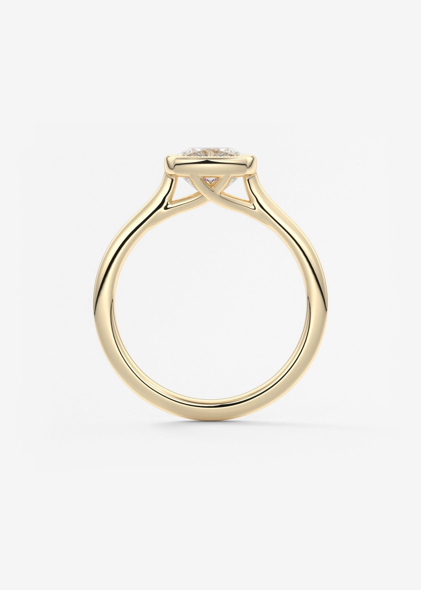 Oval Solitaire With Raised Basket Gallery Lab Grown Diamond Engagement Ring