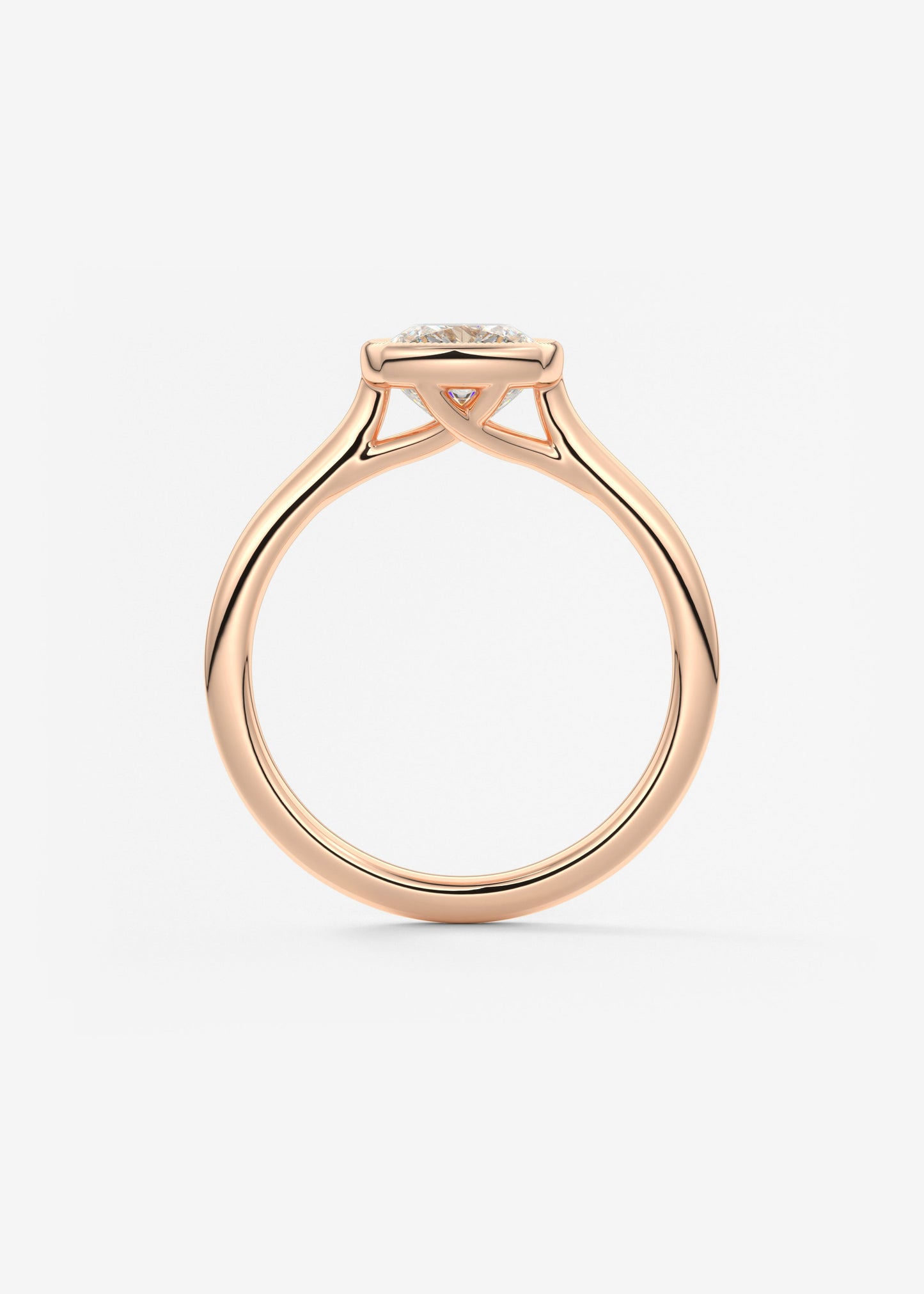 Oval Solitaire With Raised Basket Gallery Lab Grown Diamond Engagement Ring