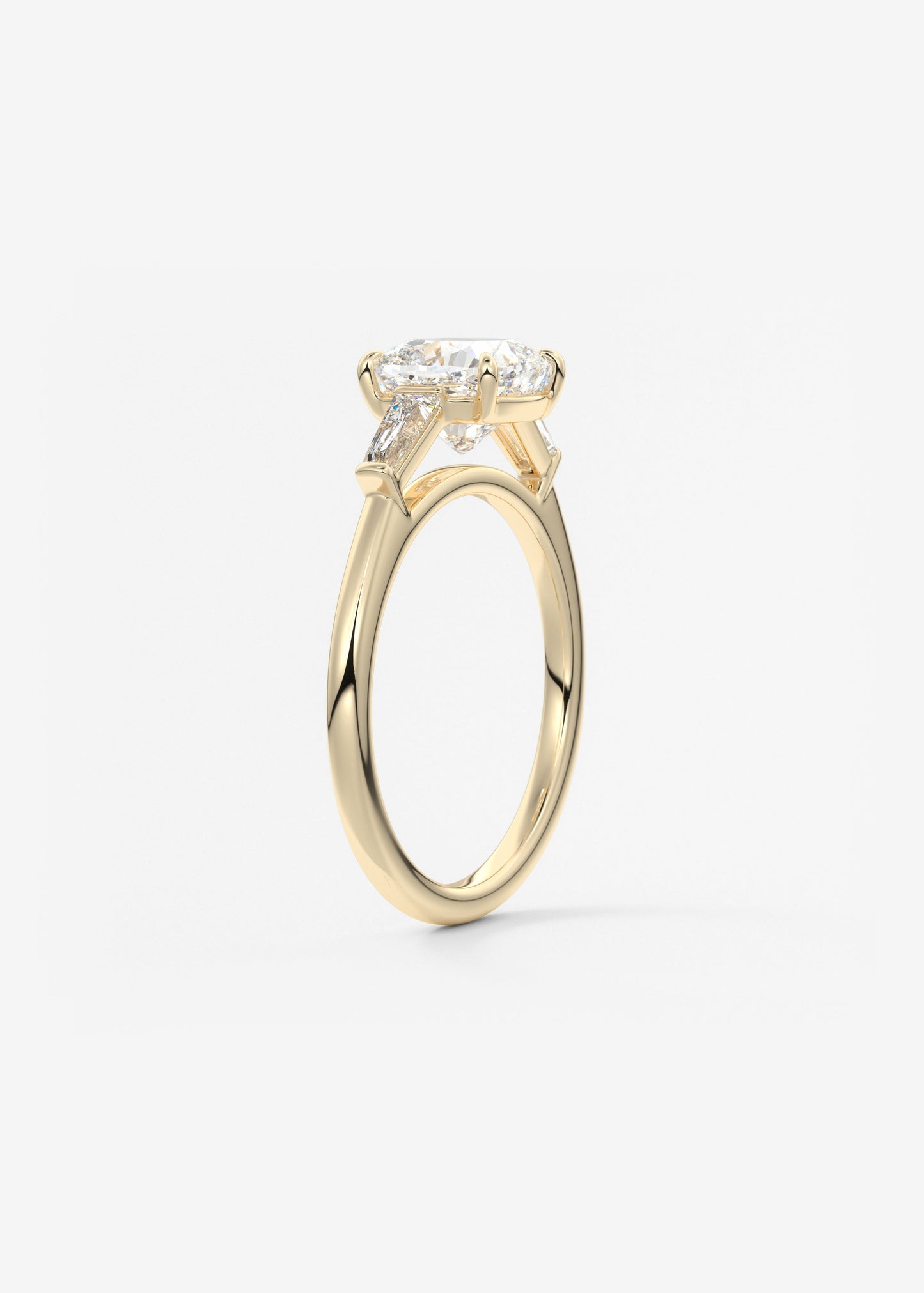 Oval Solitaire With Raised Basket Gallery Lab Grown Diamond Engagement Ring