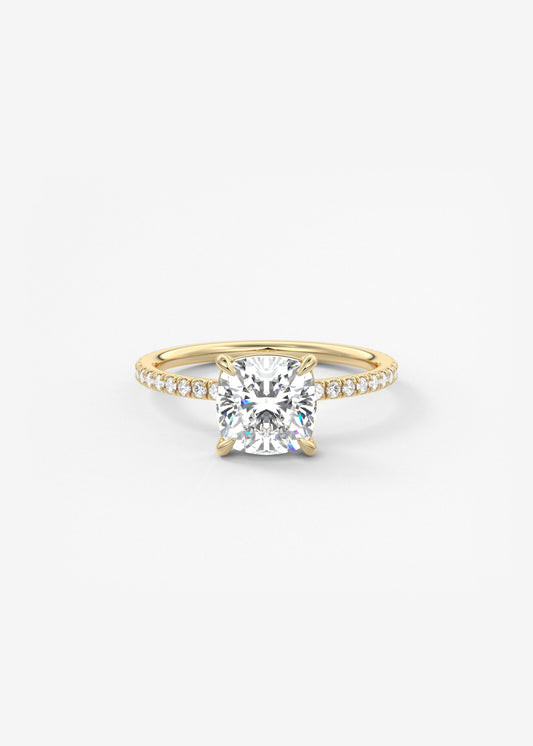 Oval Solitaire With Raised Basket Gallery Lab Grown Diamond Engagement Ring