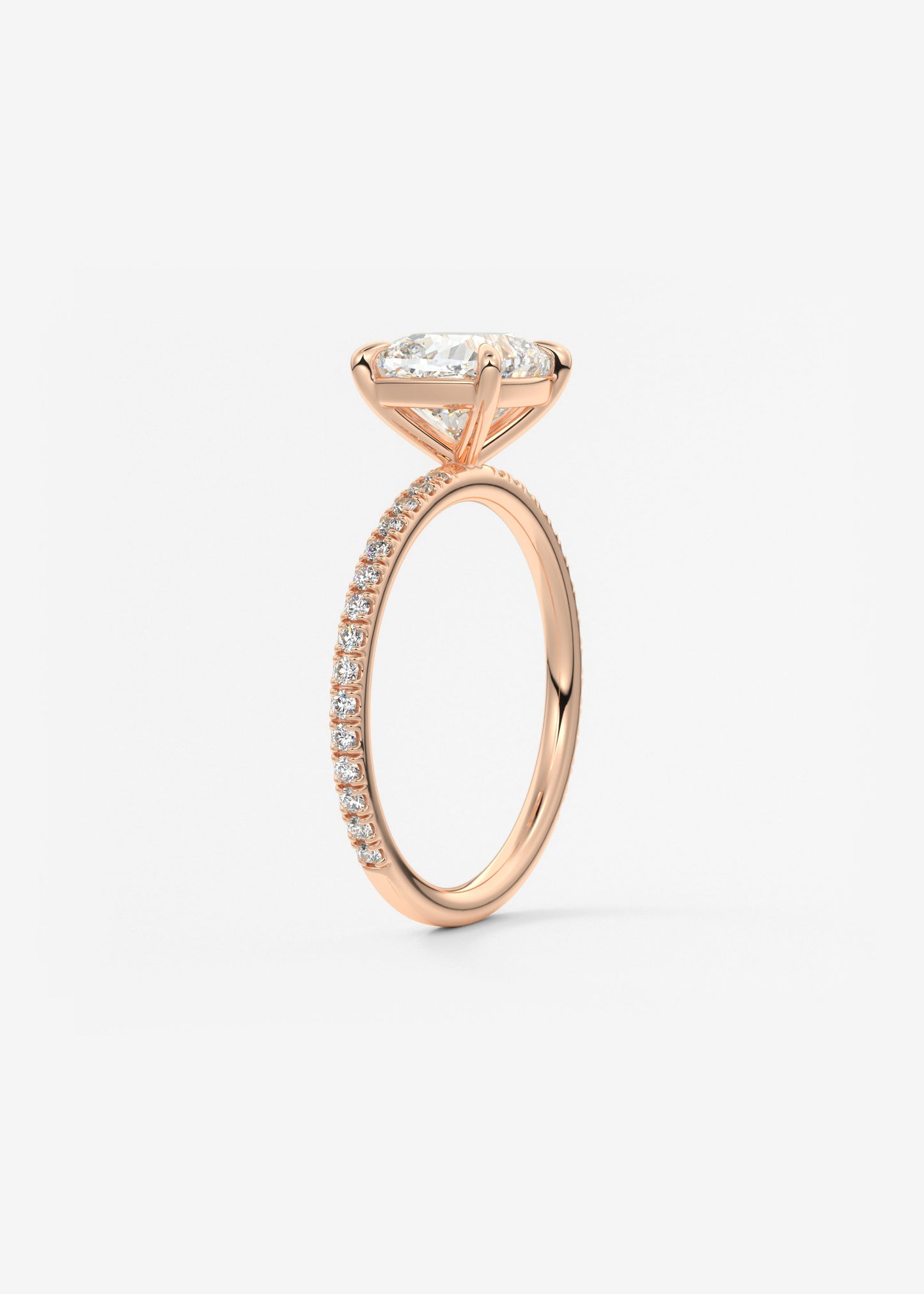 Oval Solitaire With Raised Basket Gallery Lab Grown Diamond Engagement Ring