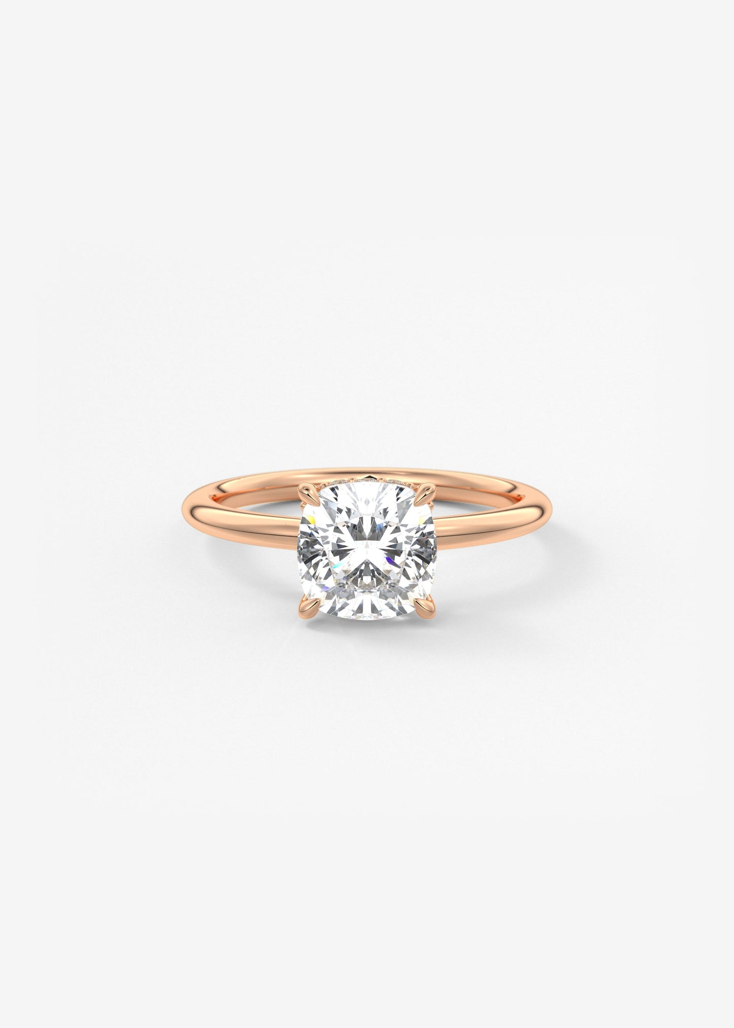 Oval Solitaire With Raised Basket Gallery Lab Grown Diamond Engagement Ring