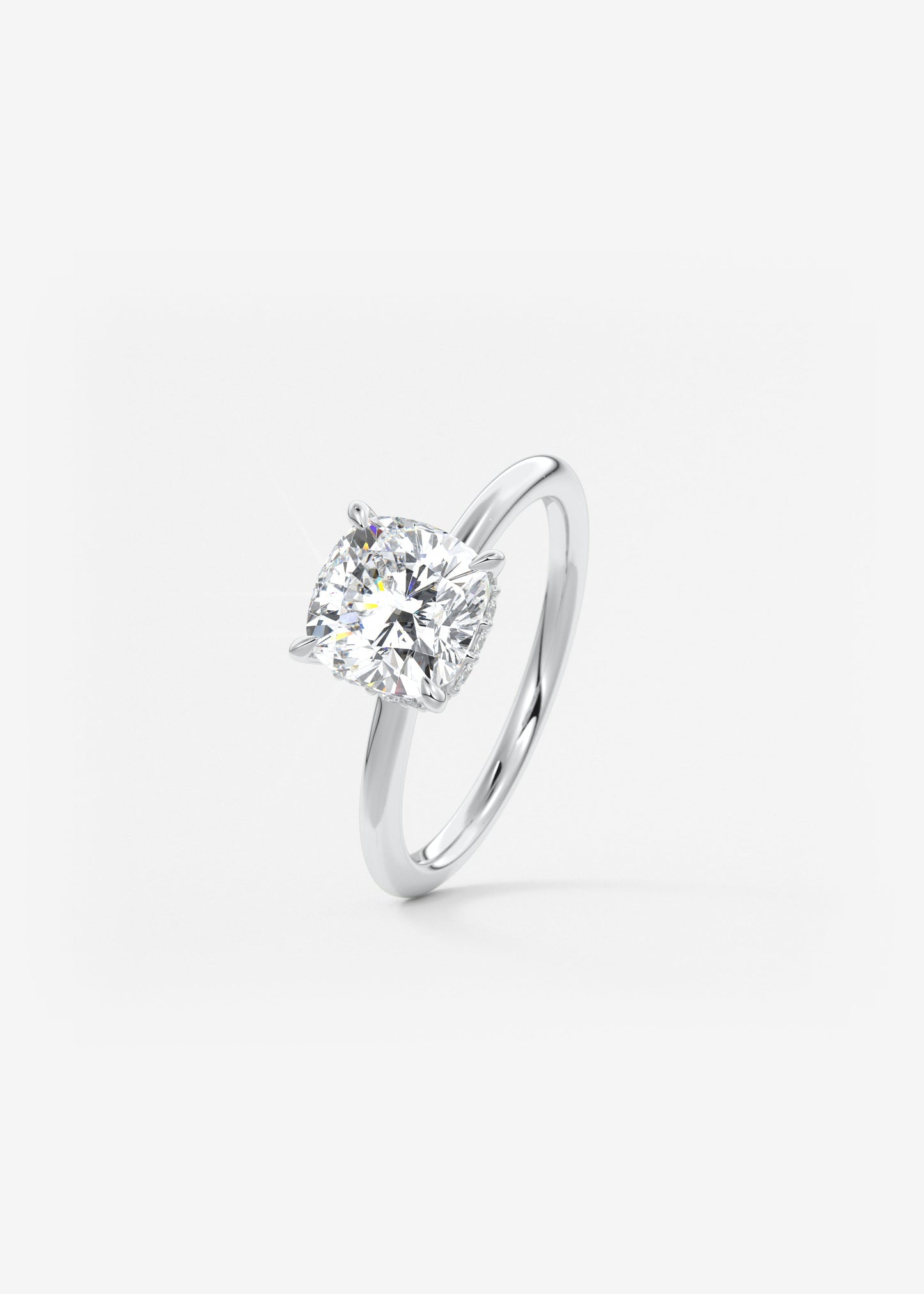 Oval Solitaire With Raised Basket Gallery Lab Grown Diamond Engagement Ring