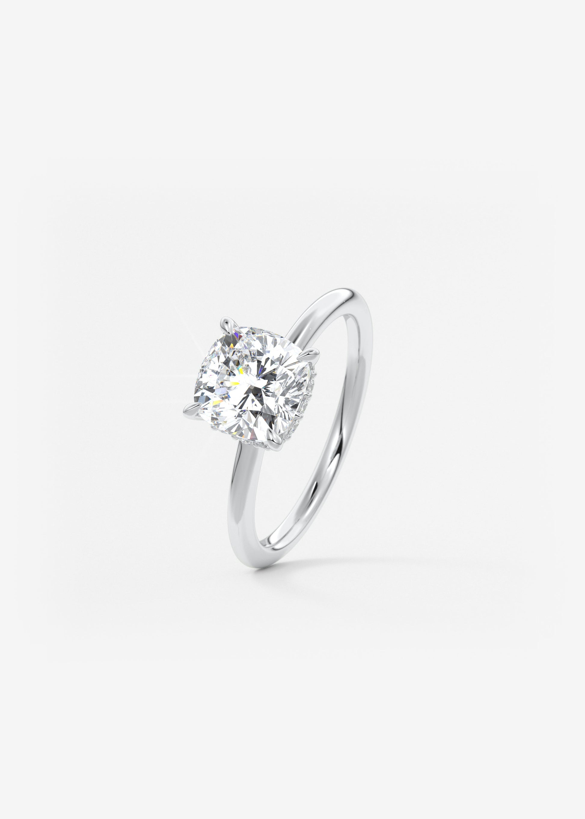 Oval Solitaire With Raised Basket Gallery Lab Grown Diamond Engagement Ring