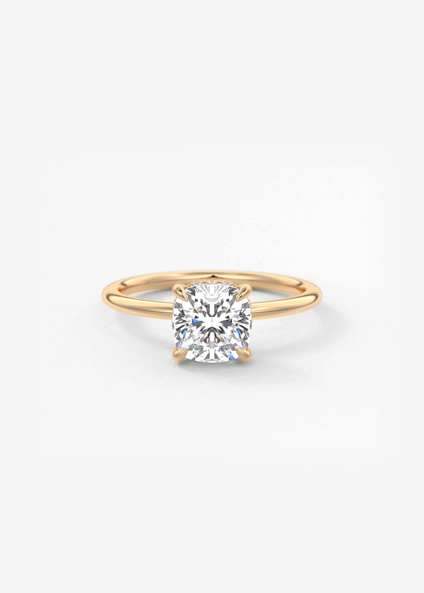 Oval Solitaire With Raised Basket Gallery Lab Grown Diamond Engagement Ring