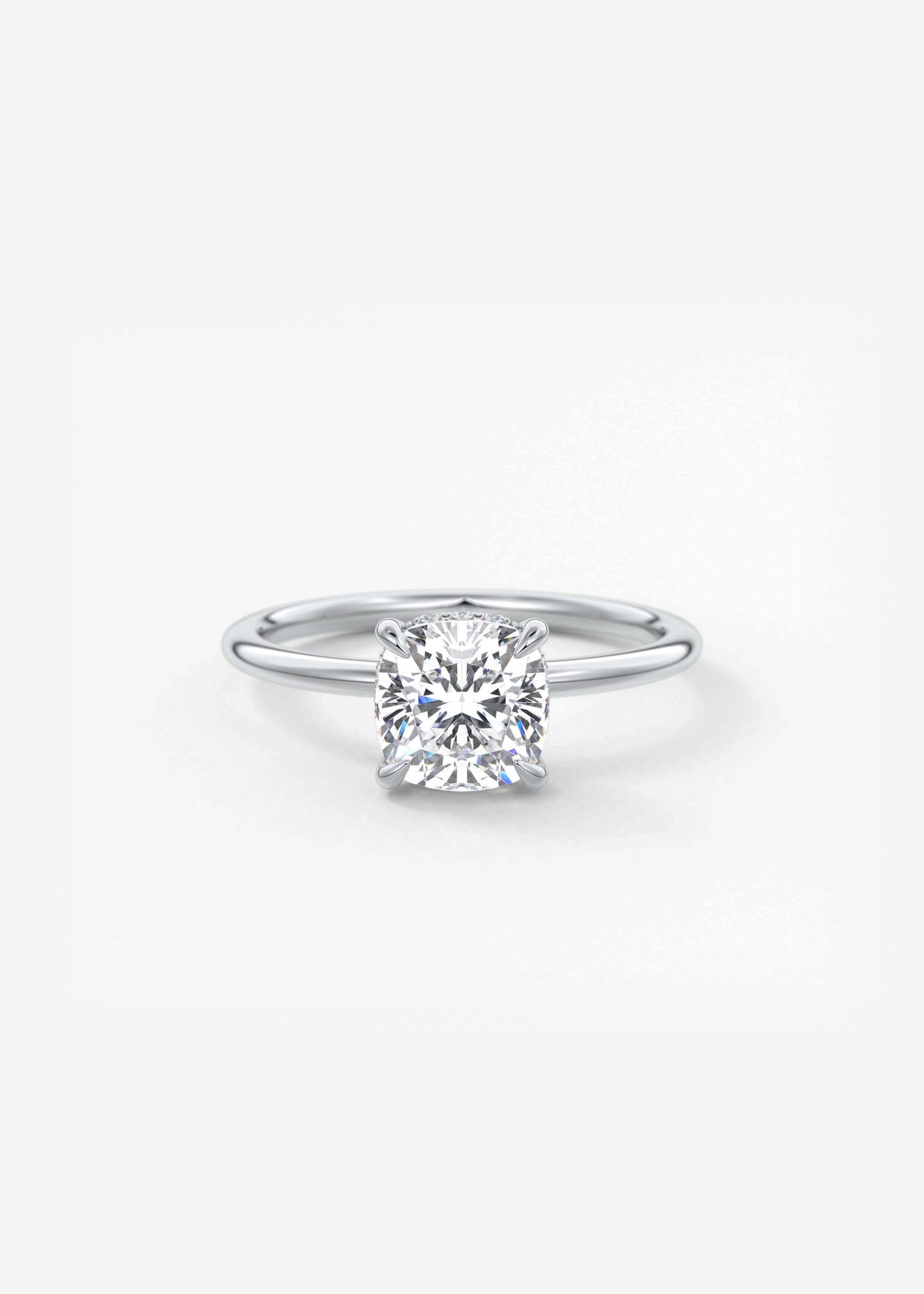 Oval Solitaire With Raised Basket Gallery Lab Grown Diamond Engagement Ring