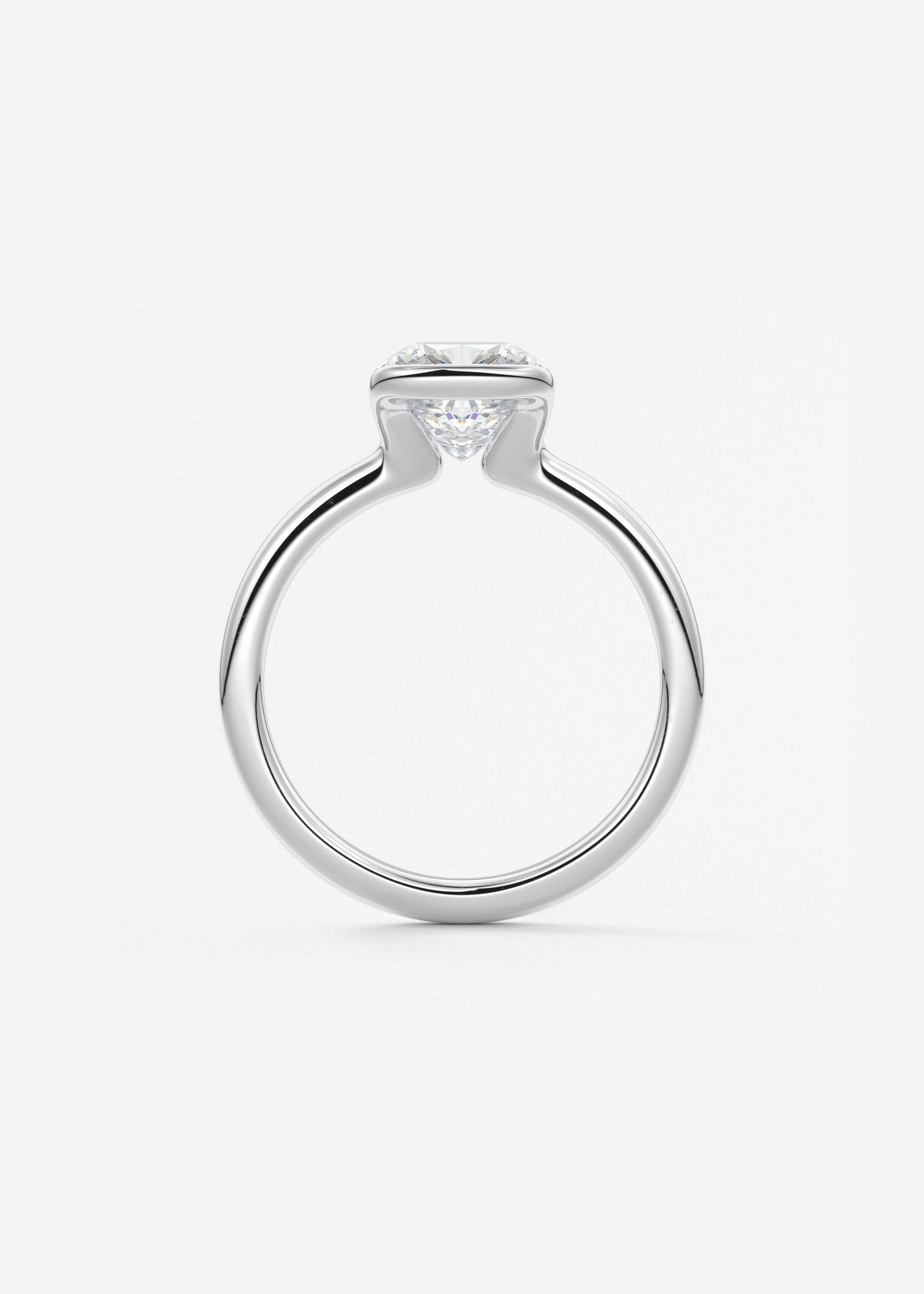Oval Solitaire With Raised Basket Gallery Lab Grown Diamond Engagement Ring