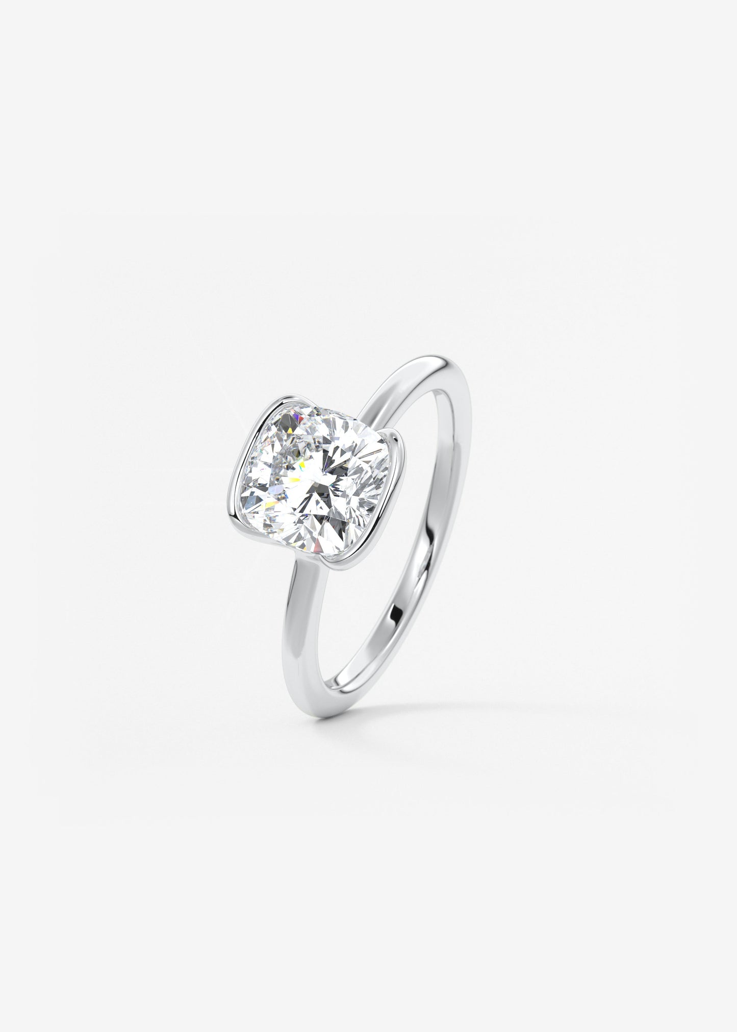 Oval Solitaire With Raised Basket Gallery Lab Grown Diamond Engagement Ring