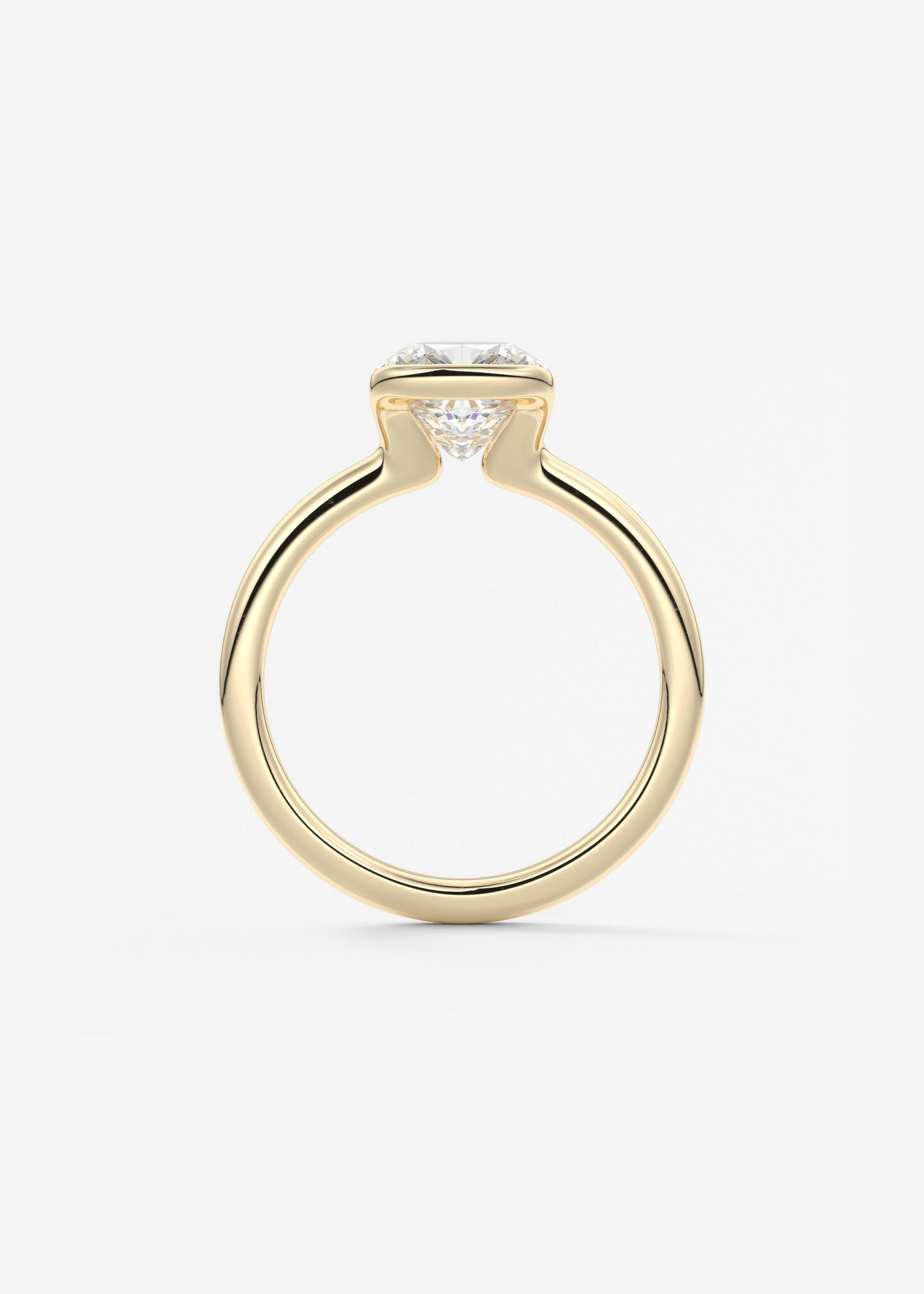 Oval Solitaire With Raised Basket Gallery Lab Grown Diamond Engagement Ring