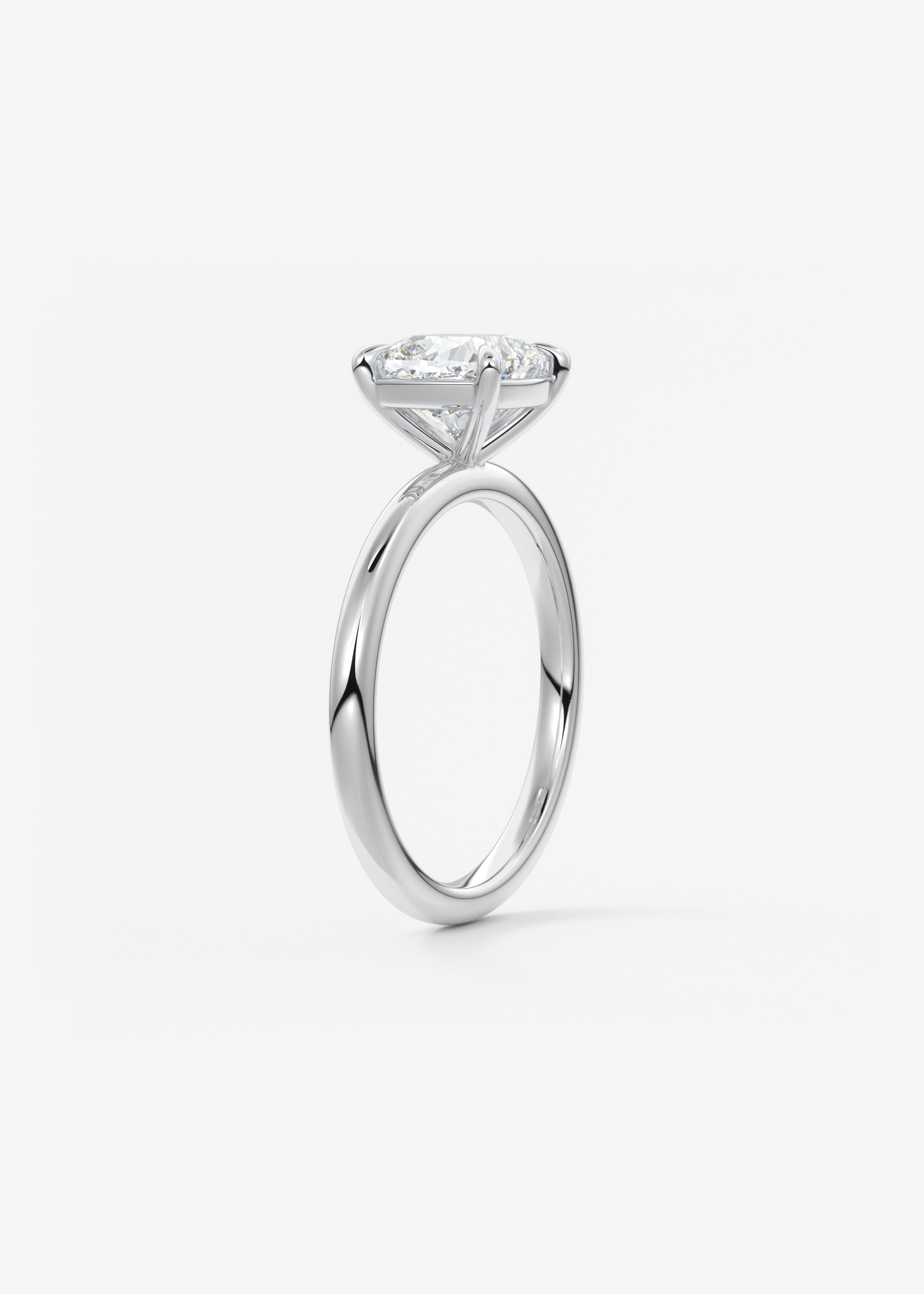 Oval Solitaire With Raised Basket Gallery Lab Grown Diamond Engagement Ring