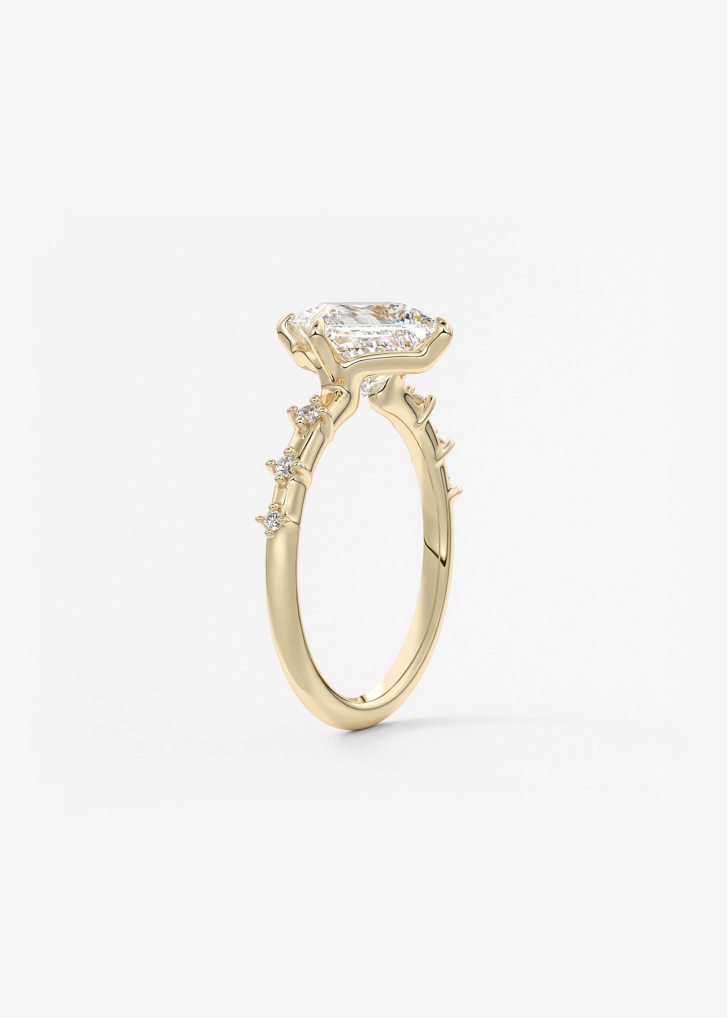 Oval Solitaire With Raised Basket Gallery Lab Grown Diamond Engagement Ring