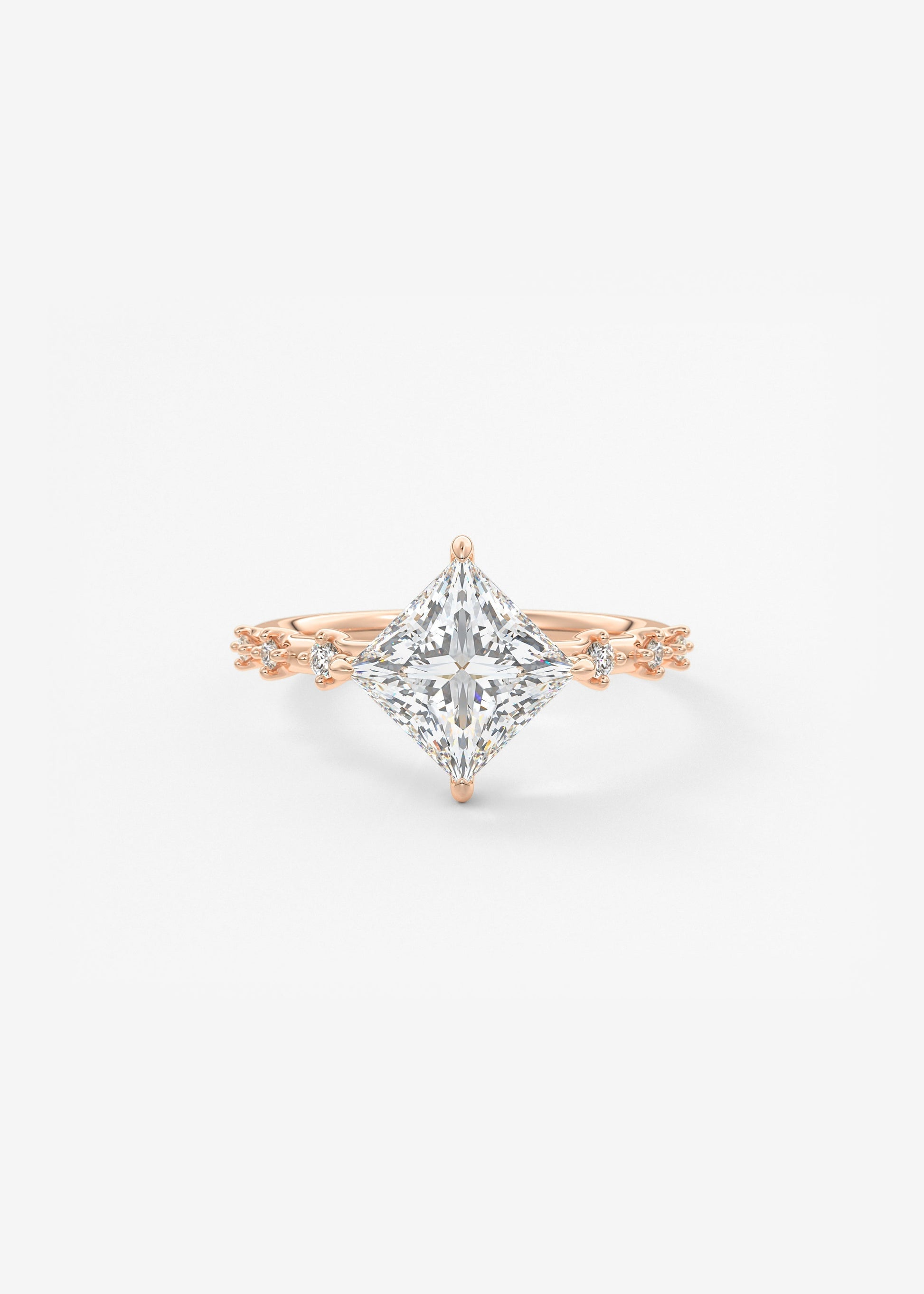 Oval Solitaire With Raised Basket Gallery Lab Grown Diamond Engagement Ring