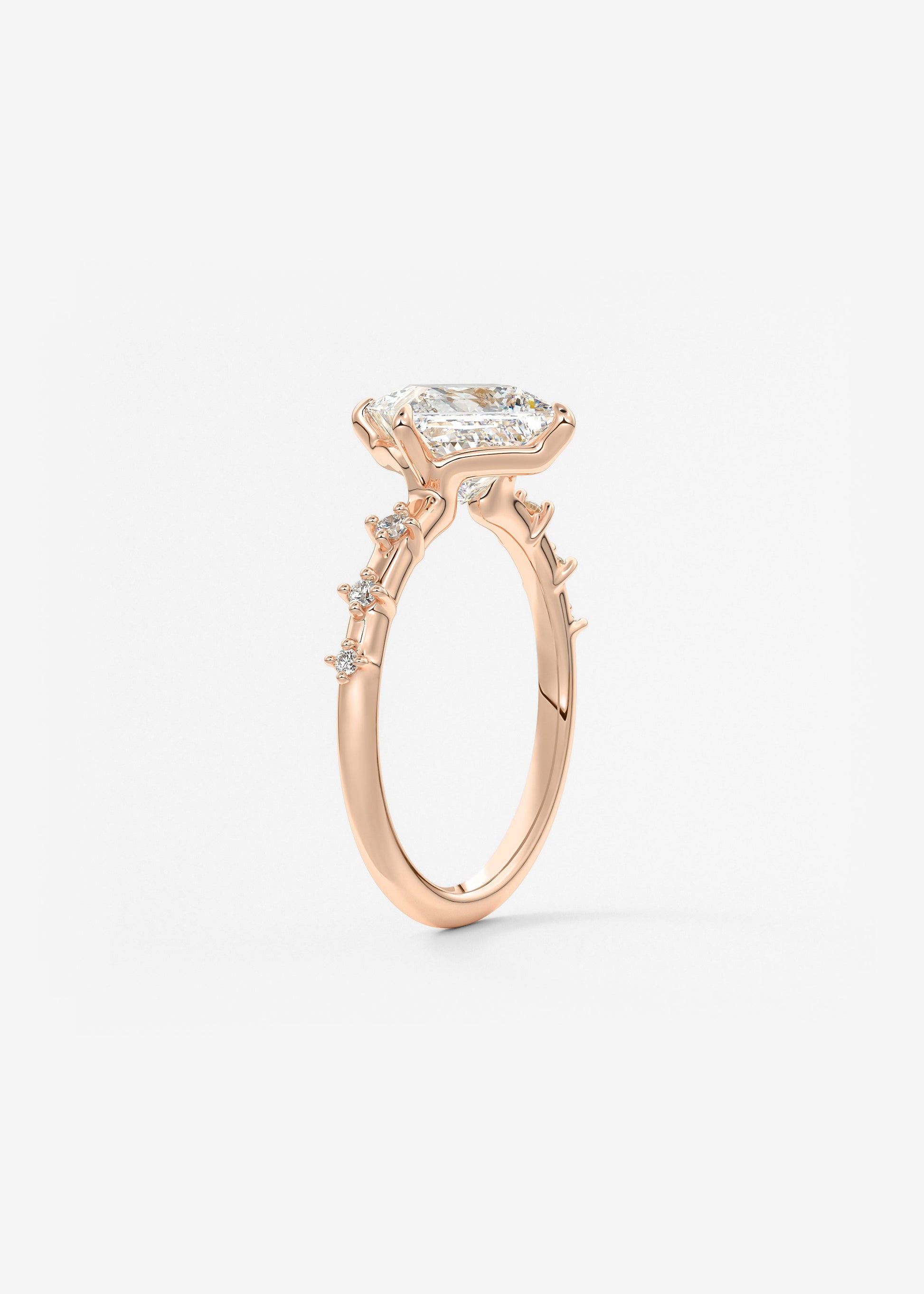 Oval Solitaire With Raised Basket Gallery Lab Grown Diamond Engagement Ring