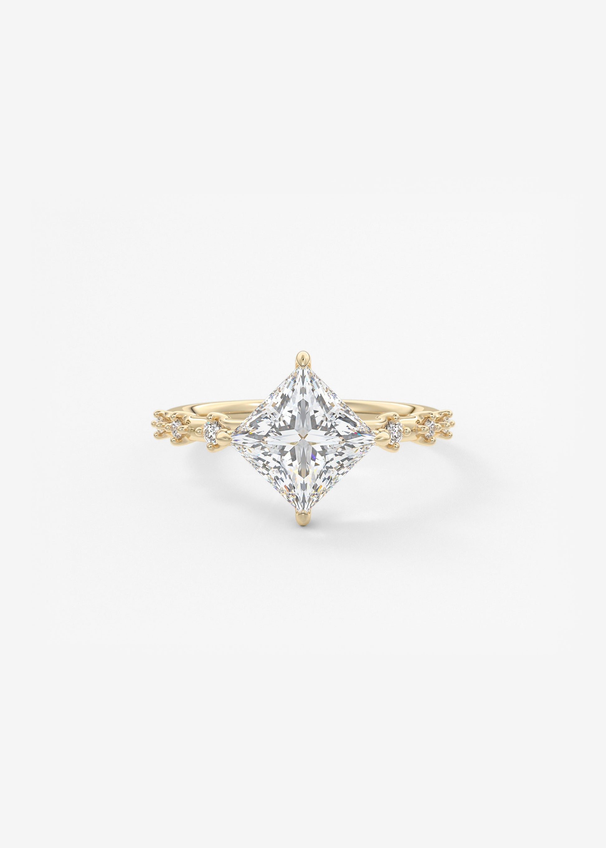 Oval Solitaire With Raised Basket Gallery Lab Grown Diamond Engagement Ring