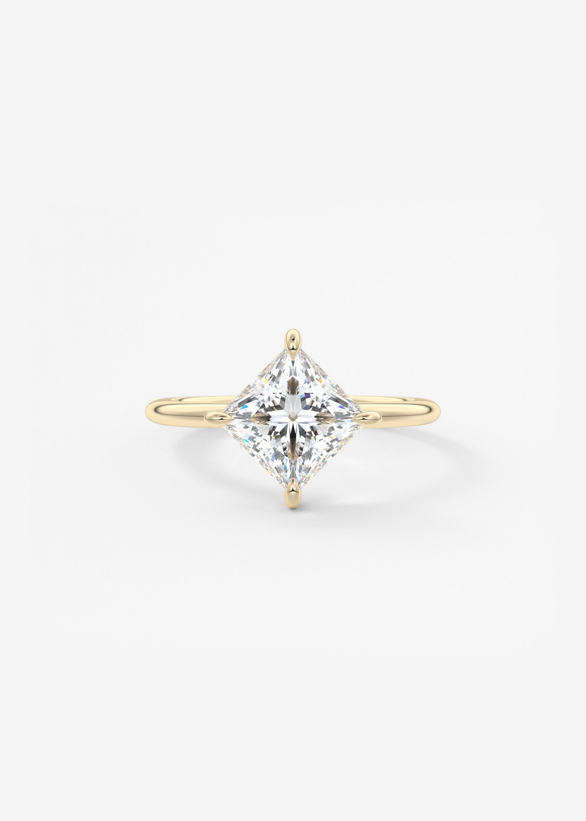 Oval Solitaire With Raised Basket Gallery Lab Grown Diamond Engagement Ring