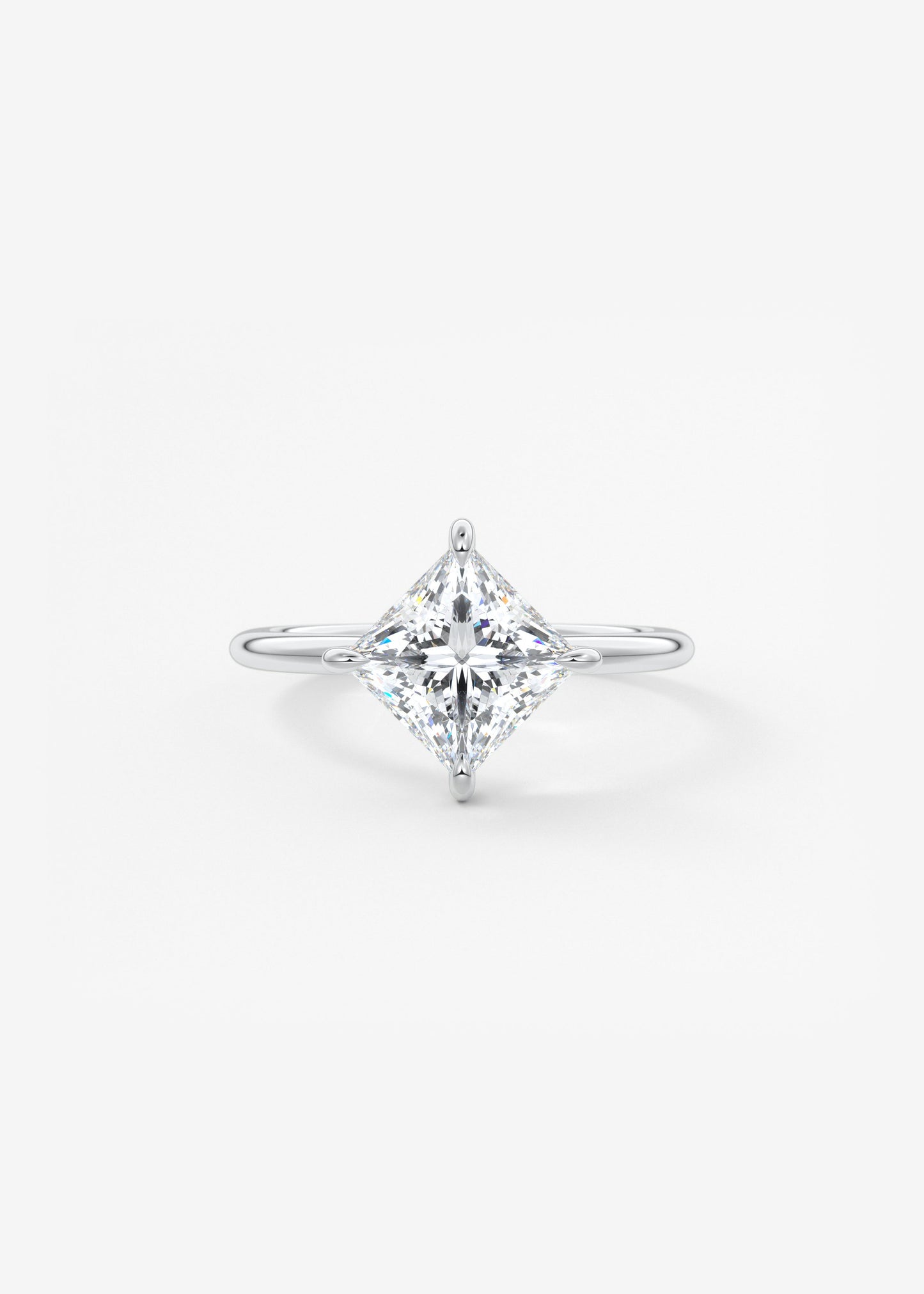 Oval Solitaire With Raised Basket Gallery Lab Grown Diamond Engagement Ring