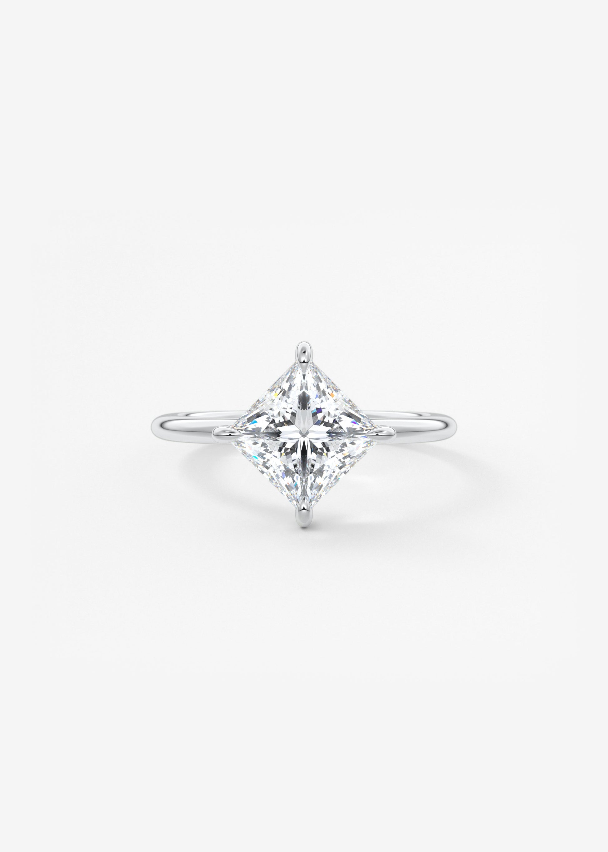 Oval Solitaire With Raised Basket Gallery Lab Grown Diamond Engagement Ring