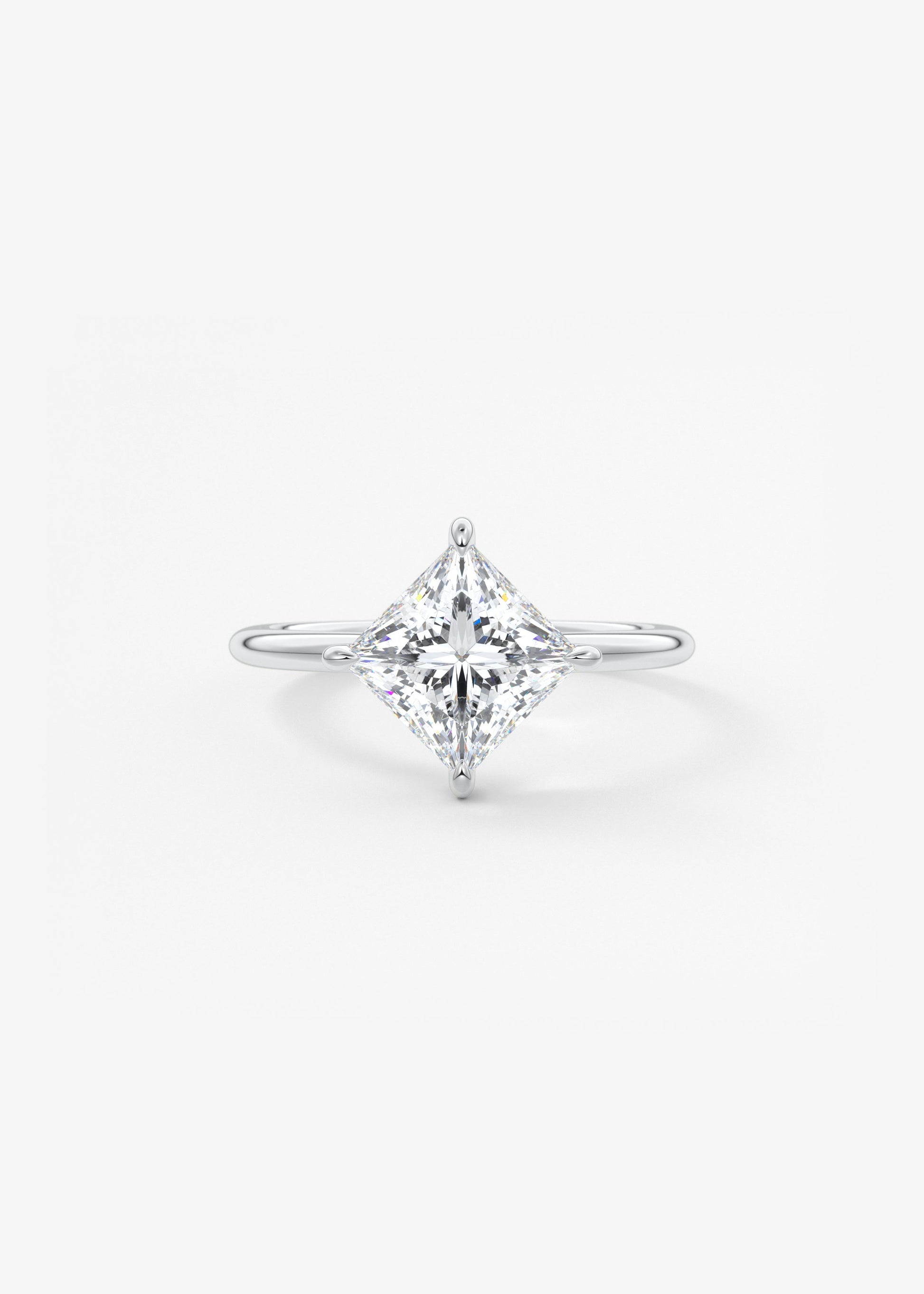 Oval Solitaire With Raised Basket Gallery Lab Grown Diamond Engagement Ring