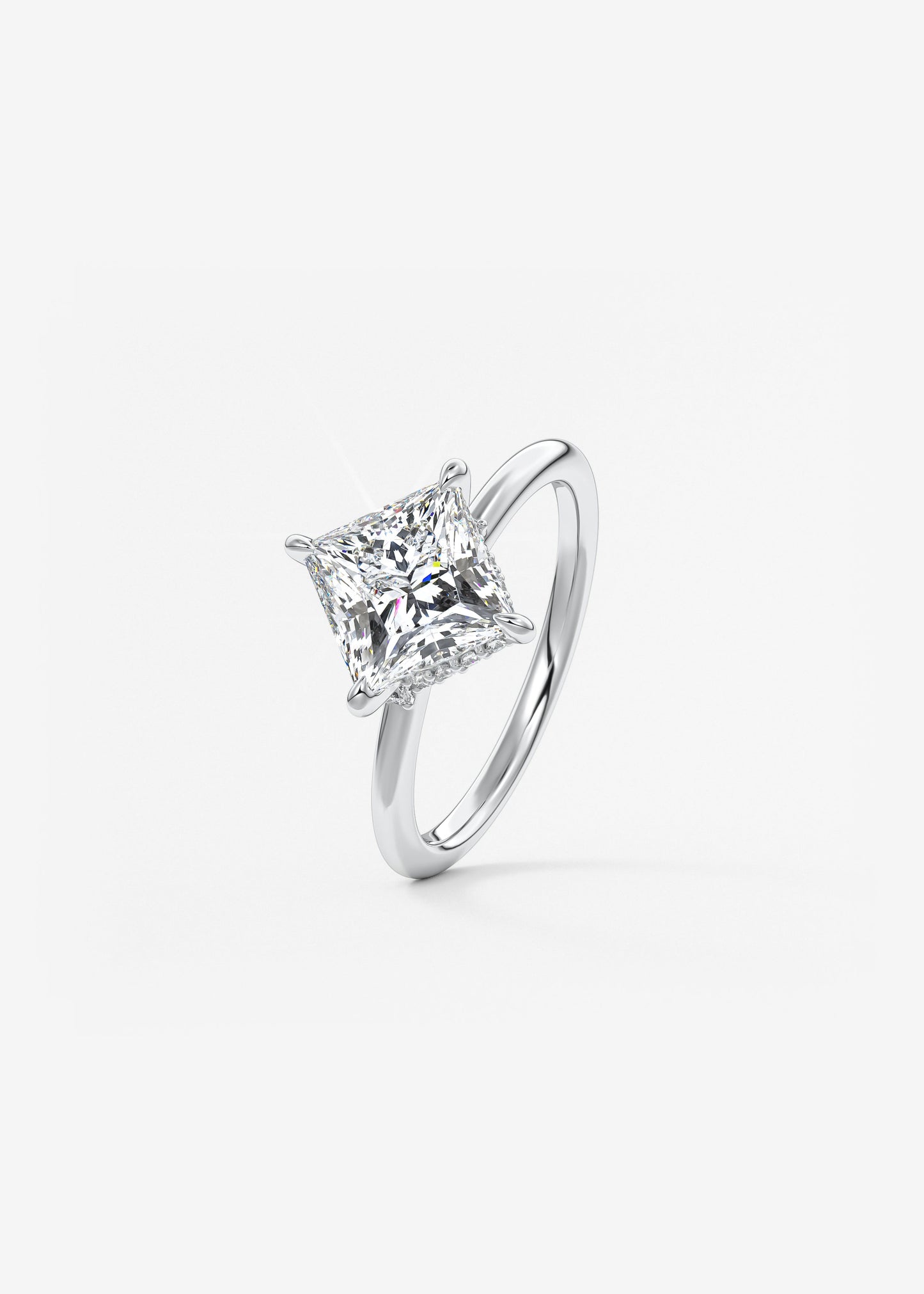 Oval Solitaire With Raised Basket Gallery Lab Grown Diamond Engagement Ring